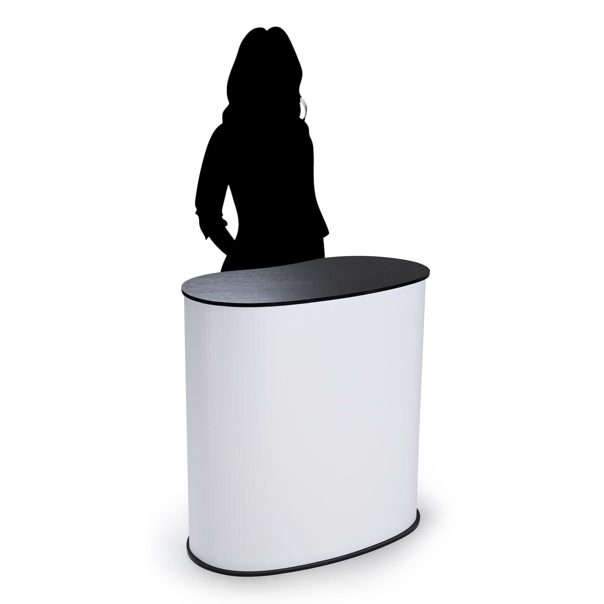 Yescom  Portable Tradeshow Podium Table Display Exhibition Counter Stand with Carrying Bag Black Top
