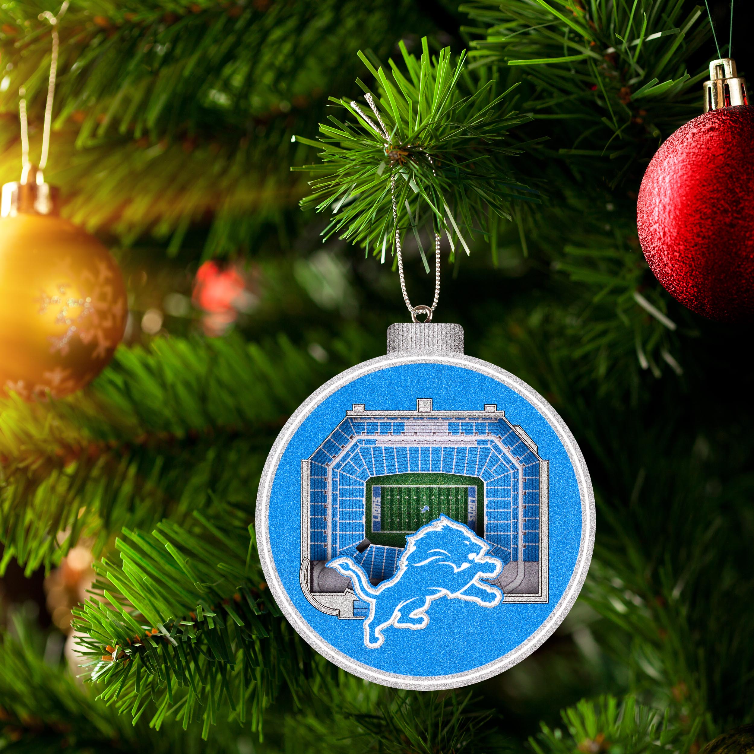 StadiumViews Detroit Lions Multiple Colors/Finishes Sports Indoor Ornament  Shatterproof in the Christmas Ornaments department at