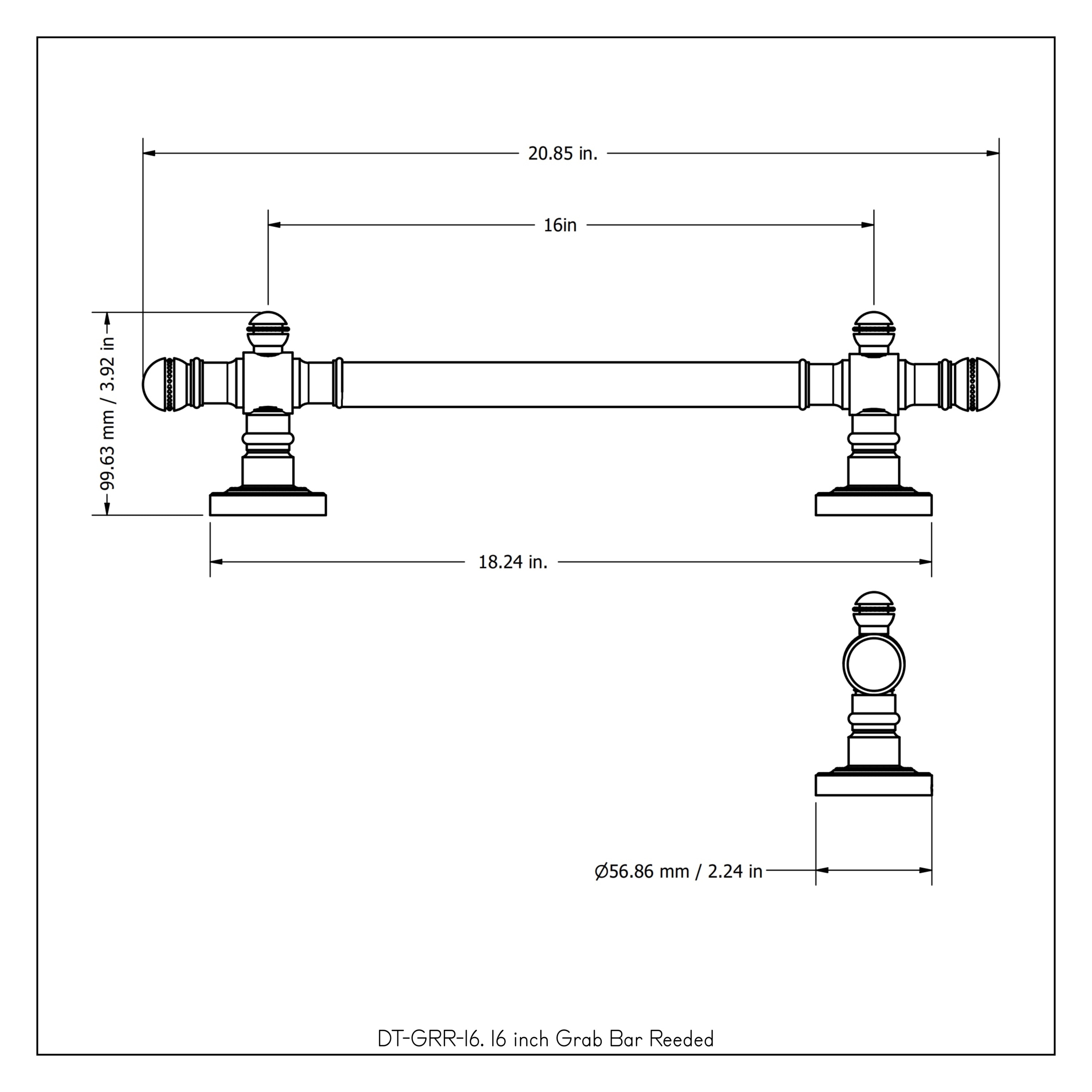 Allied Brass DT-GRR-16-SBR Grab-Bars - View #3
