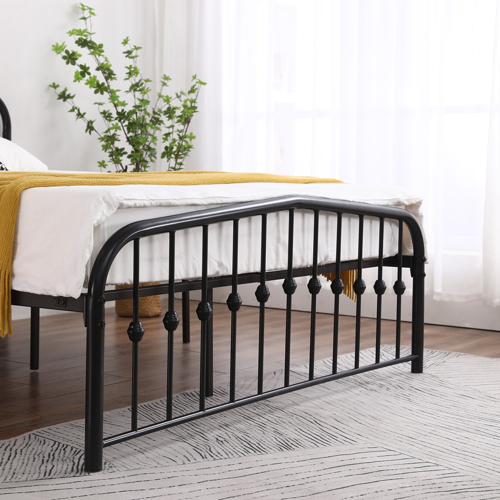 Winado Bed Frame Black Queen Metal Bed Frame At Lowes.com