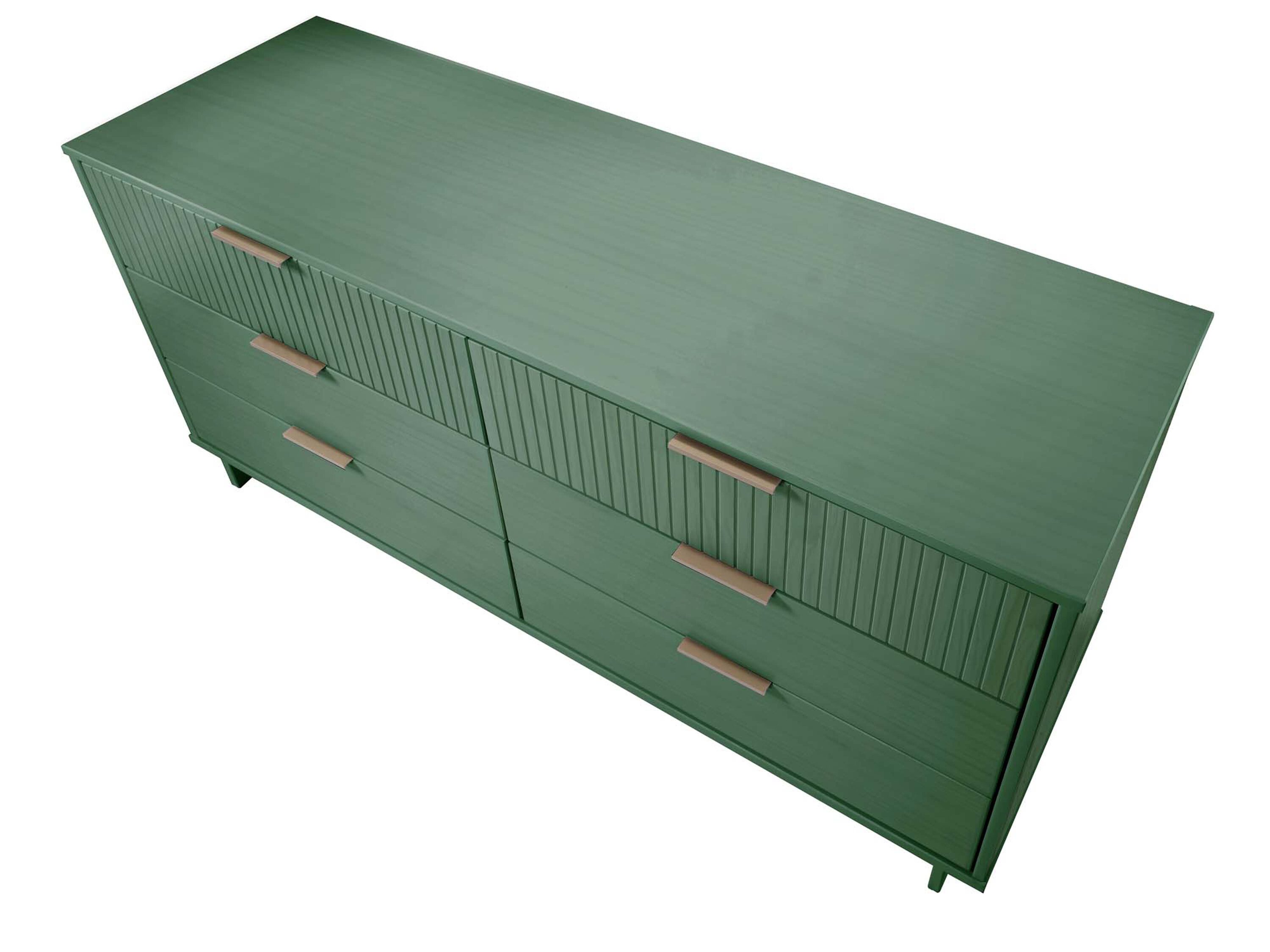 Granville Sage Green Double Dresser and Tall Chest Set with Soft Close Drawers