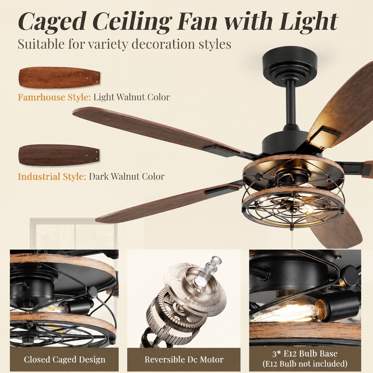 Aoibox LABQAQO6 Ceiling-Fans - View #3