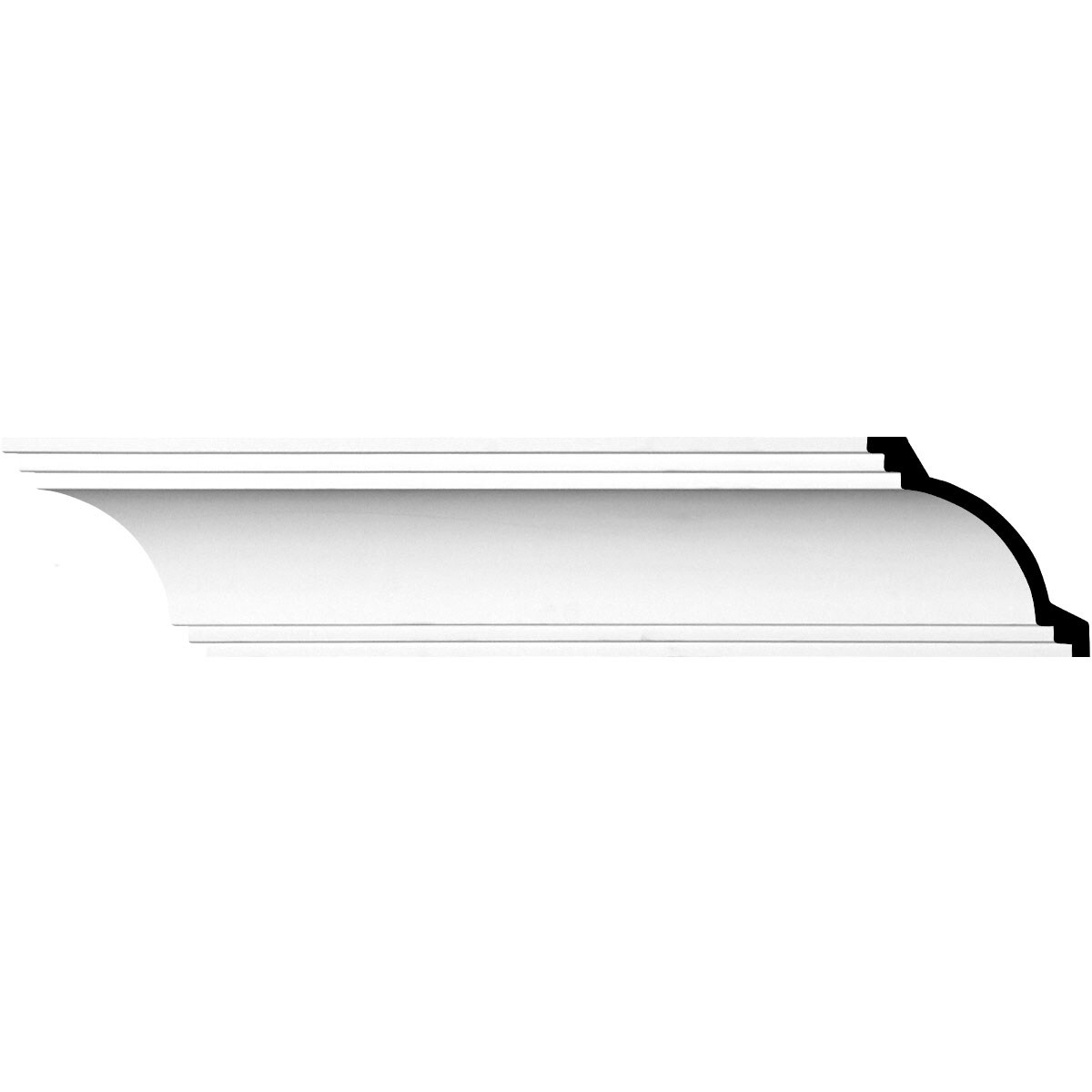 White Primed Urethane Crown Moulding, 94.5 inches