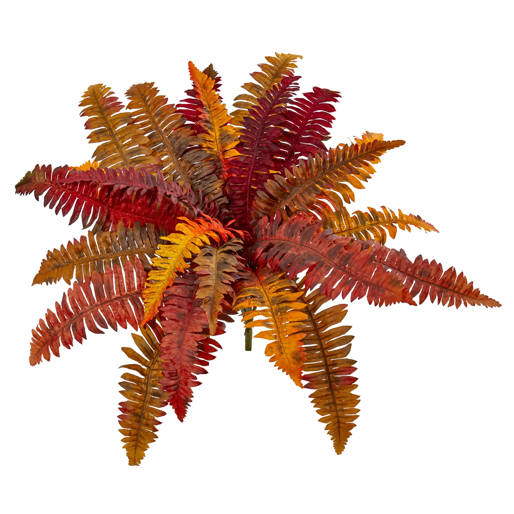 Nearly Natural 6183-S3 20-Inches Orange Indoor Desktop Fern Artificial plant