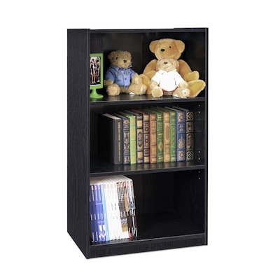 Furinno Jaya Black 3 Shelf Bookcase 24, Furinno 3 Tier Bookcase Instructions