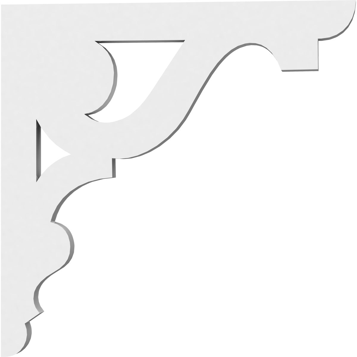 Ekena Millwork BKTP01X08X08RB Exterior-Brackets-Braces - View #3