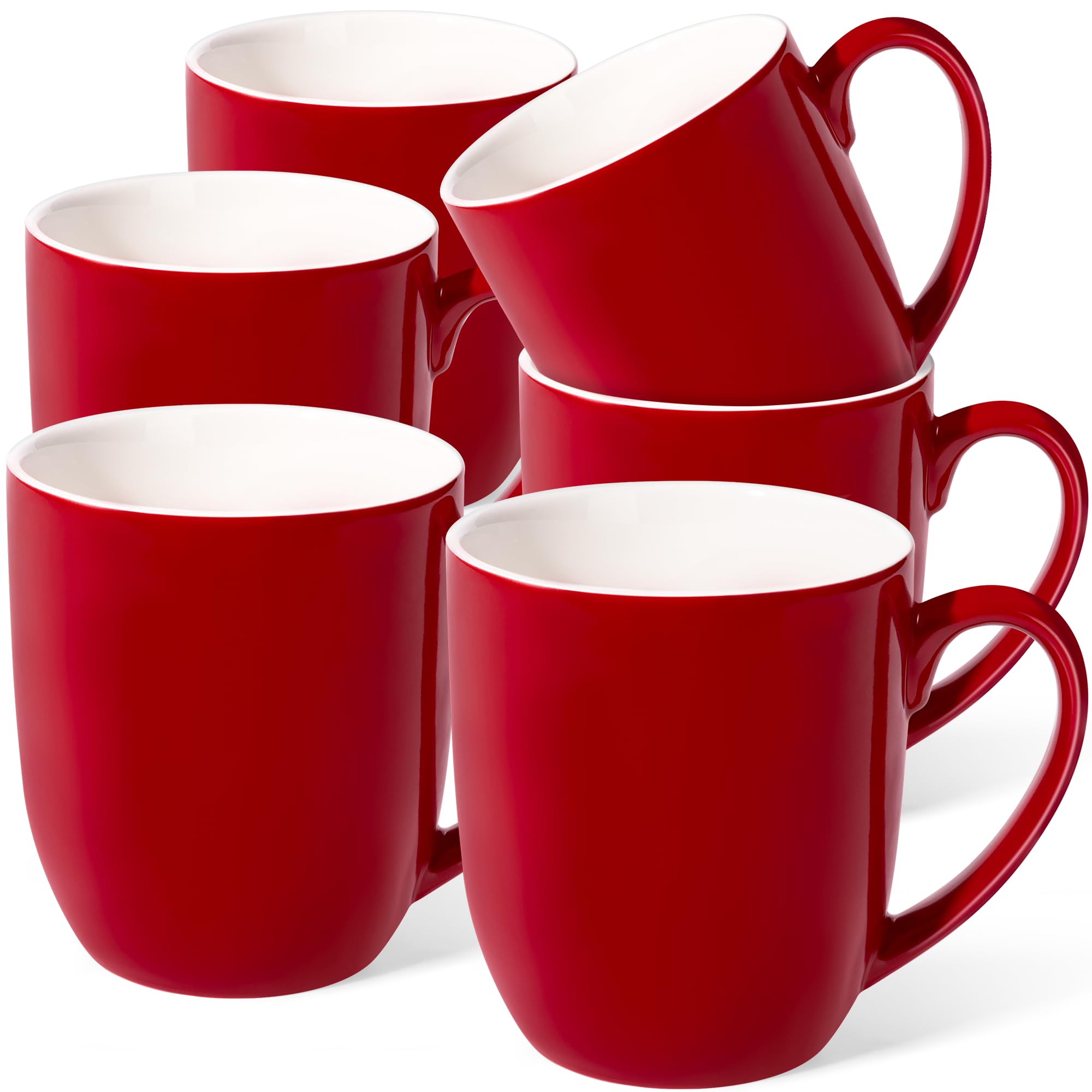 Aoibox  16 oz White Ceramic Coffee Mugs with Handles Set of 6 Chip Resistant Stoneware Tea Cups Generic
