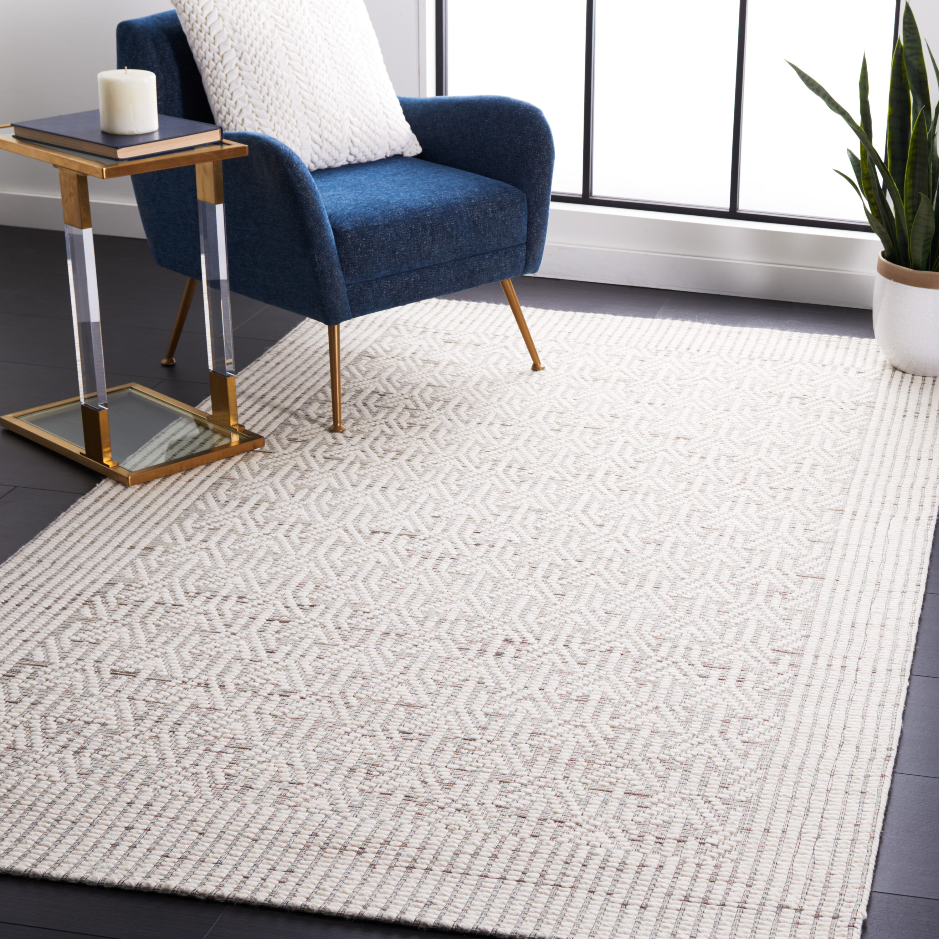  Marbella 431 Ivory/Beige Contemporary 5ft x 8ft Medium Rectangle Rug