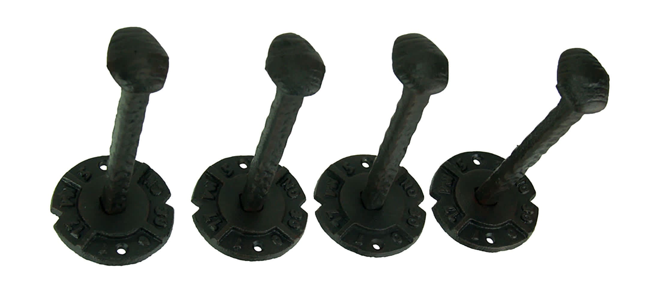 De Leon Collections DLC-55001-SET Rustic Cast Iron Antique Nail Wall Hook Set of 4