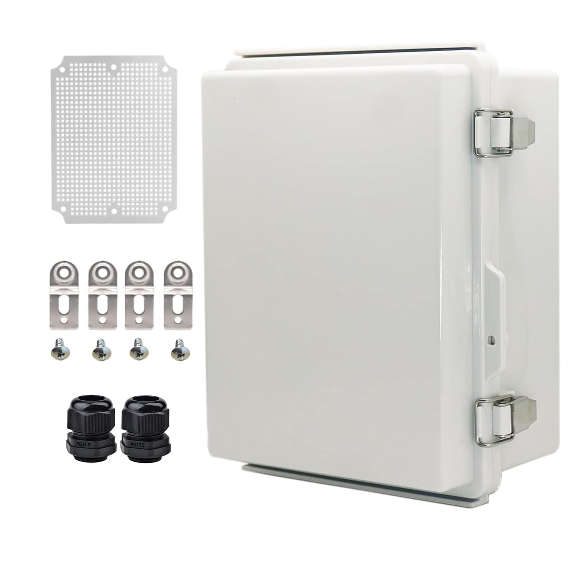 Numhew 8.6in W x 6.6in D x 4.3in H 1-Piece Grey Waterproof Electrical Junction Box