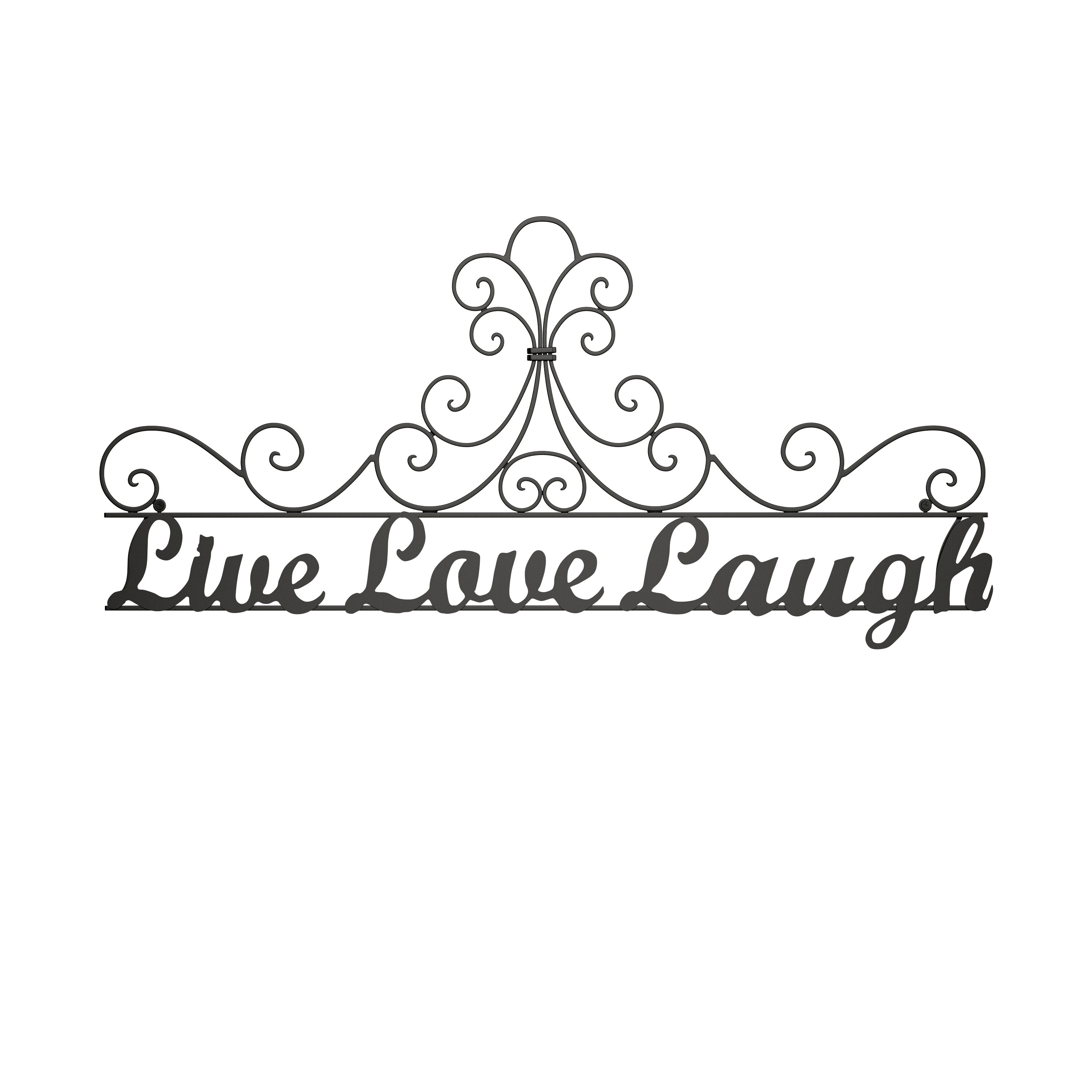 Live Love Laugh Words 8" tall  Metal Wall Art Accents 