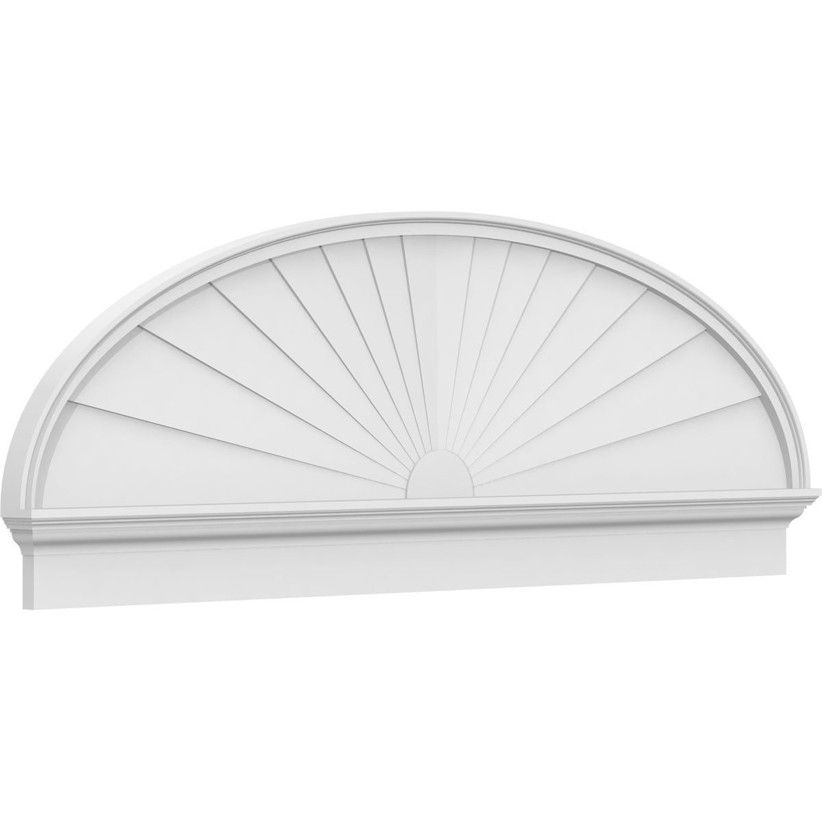 Ekena Millwork PEDPC070X245ELL01 73.5-Inches W x 24.375-Inches L PVC Pediment