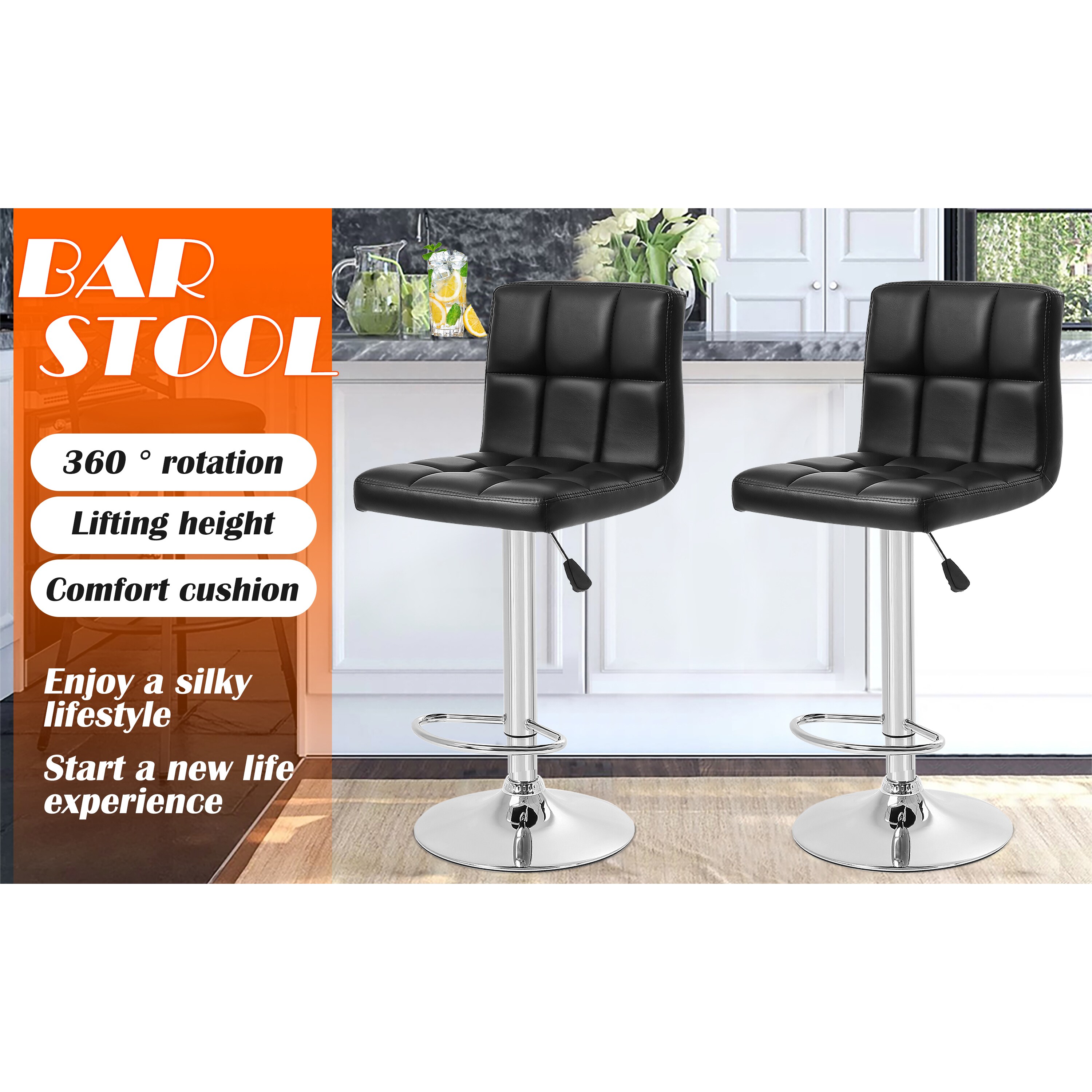 Furniture of America 004L-B06-BK stools - View #6