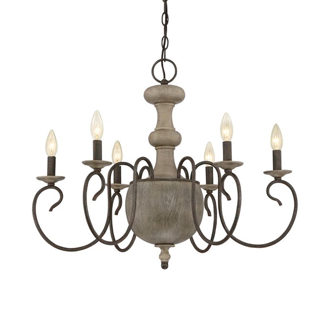 Quoizel Castile 6-Light Imperial Bronze Traditional Candle Chandelier