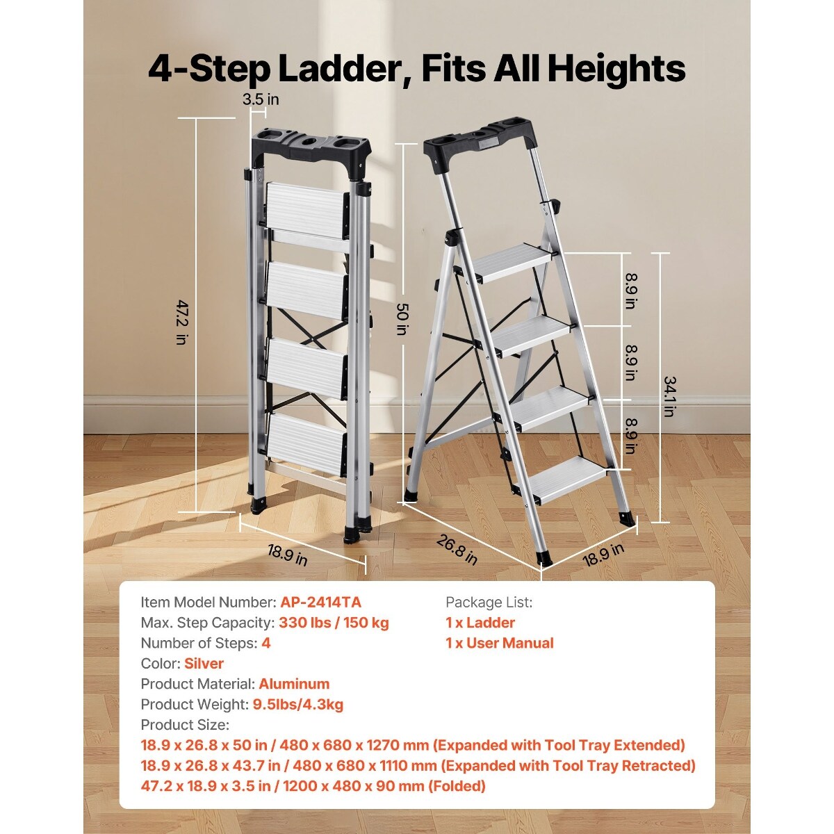 Tooliom D01027R6HJ8 Step-Ladders - View #2