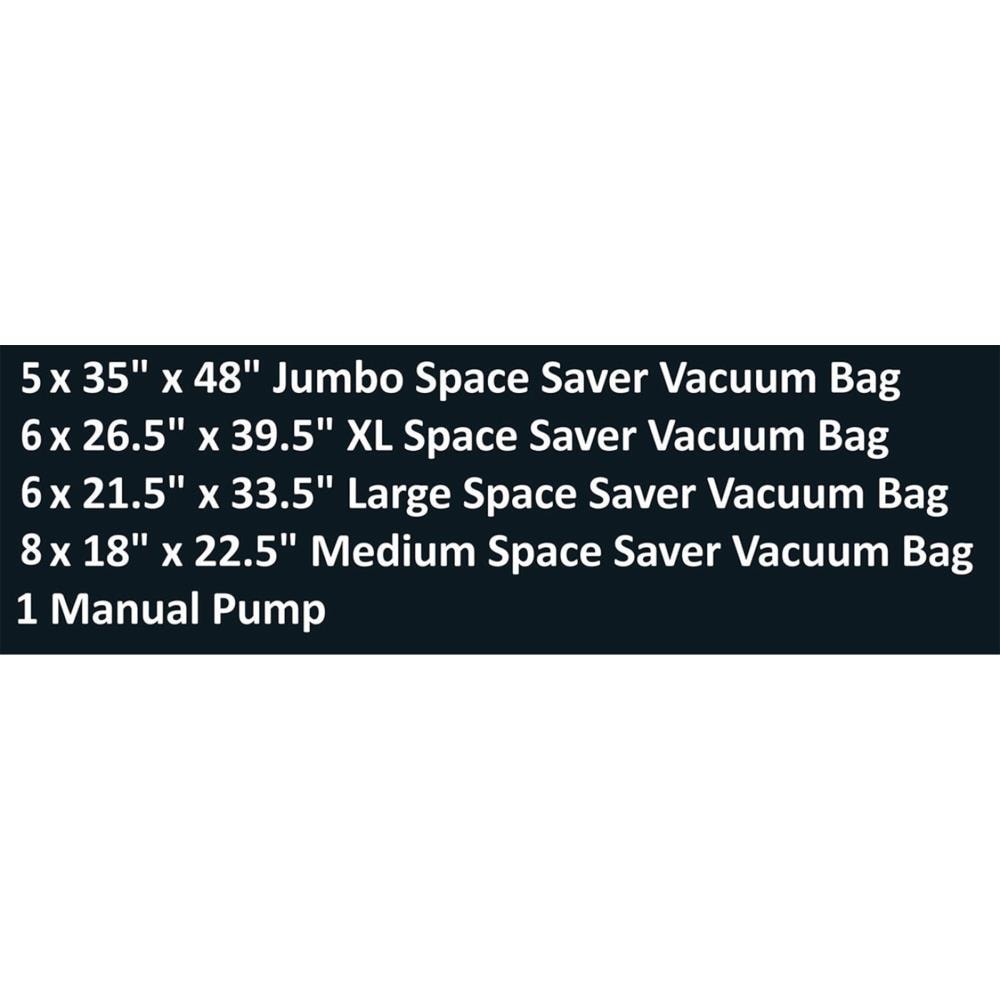 6 JUMBO XL Space Saver Extra Large Vacuum Seal Storage Bag ZIPLOCK