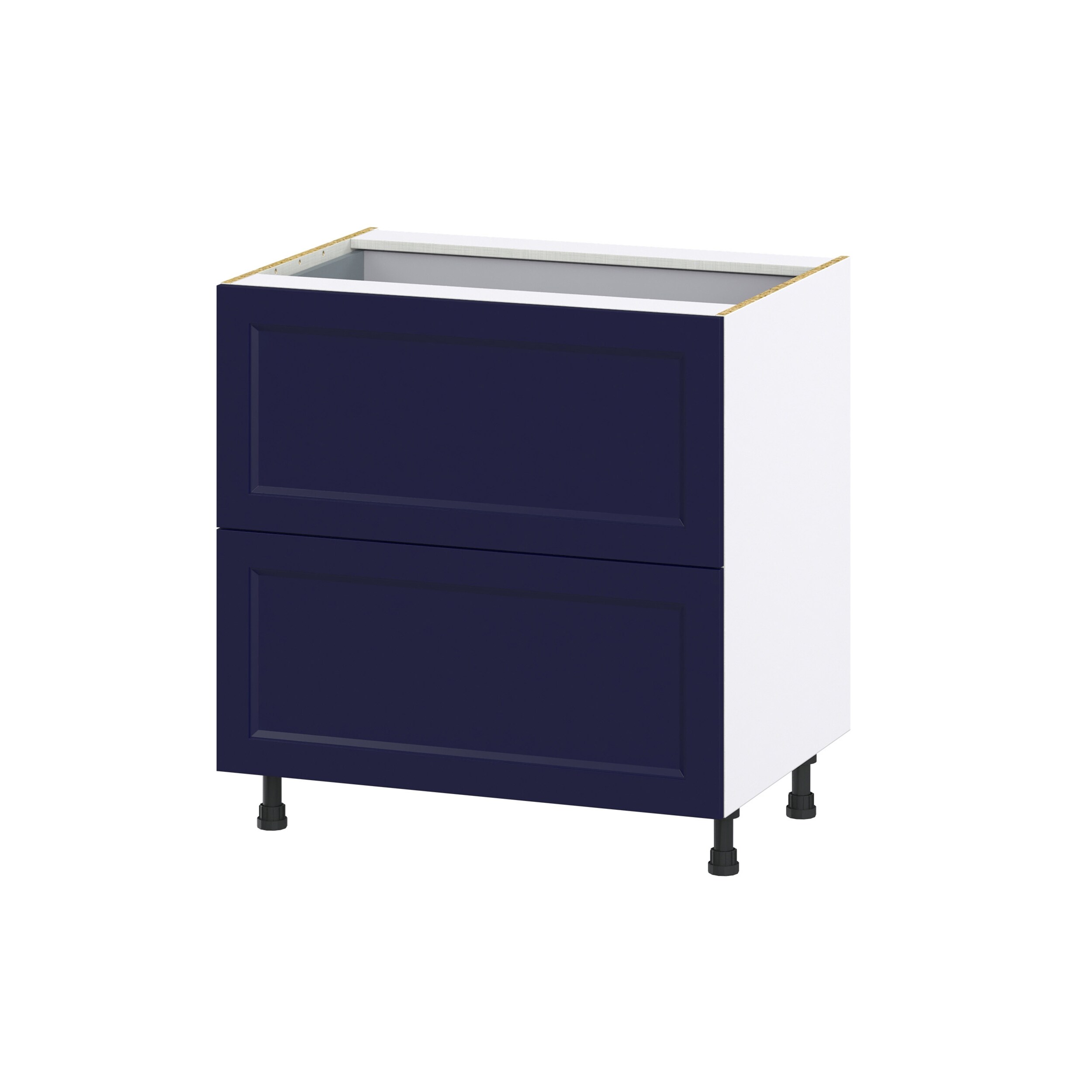 Hugo&Borg Lorette 33-in W x 34.5-in H x 24-in D Navy Blue 3-Drawer Base Fully Assembled Cabinet (Recessed Panel Style)