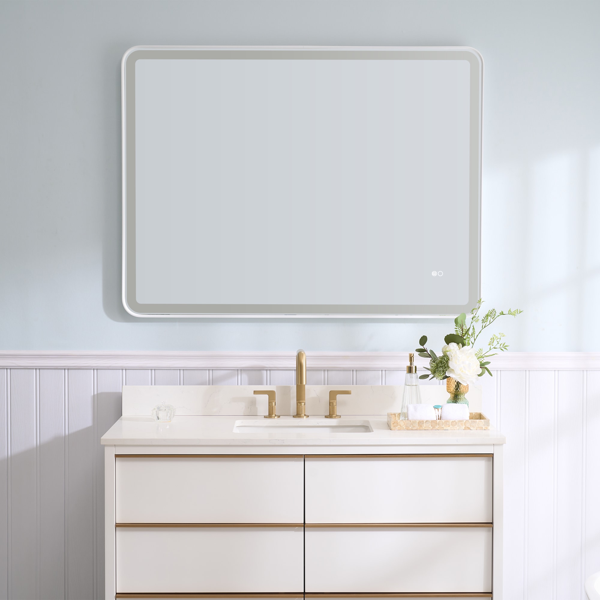 WELLFOR W9FM4836WT Framed-Bath-Mirrors - View #2
