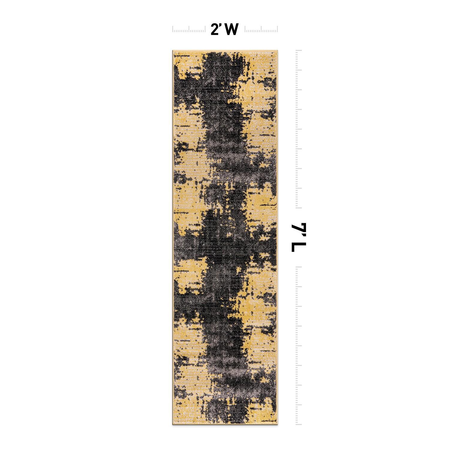 World Rug Gallery 392YELLOW2X7 rugs - View #3