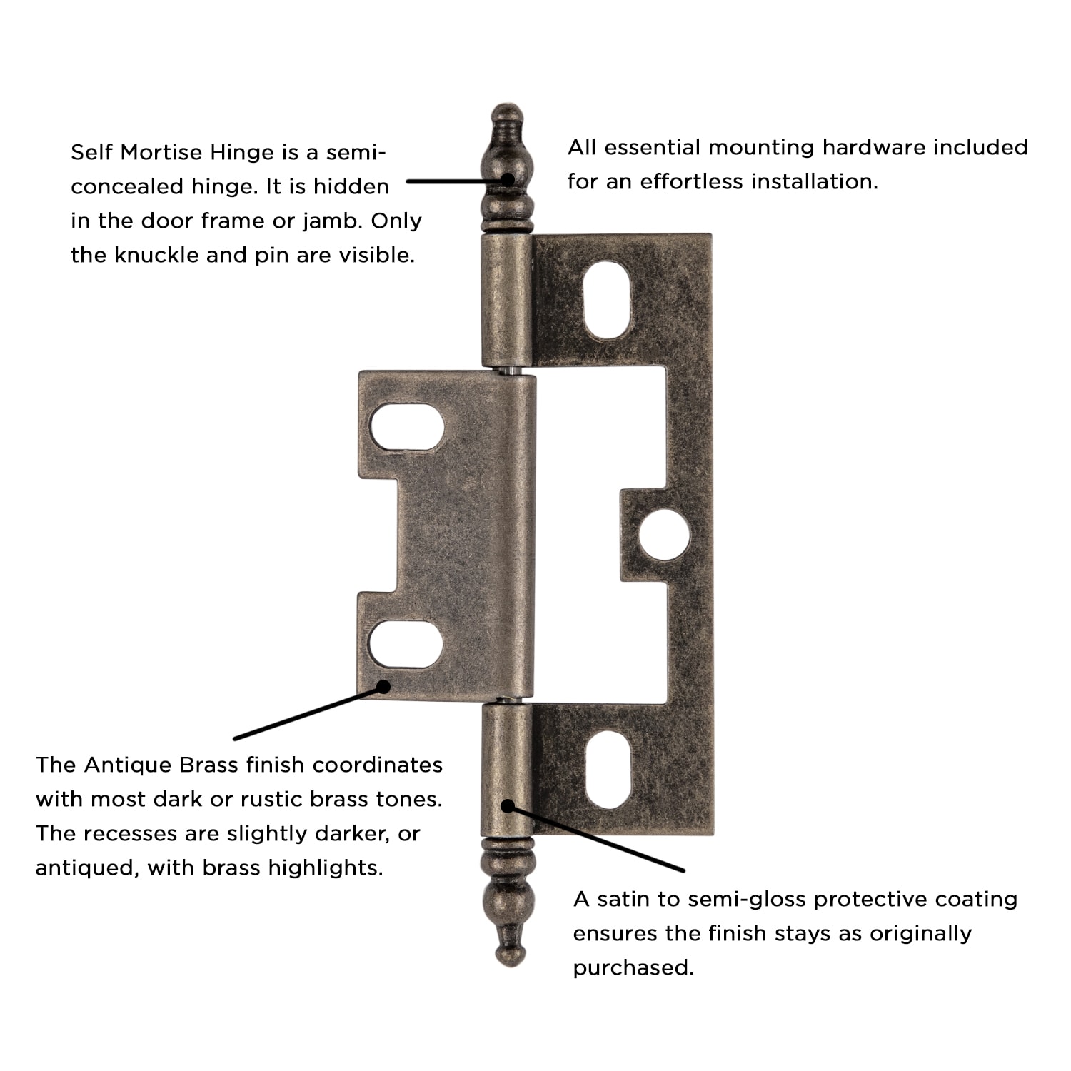 Hickory Hardware P8293-AB Cabinet-Hinges - View #3