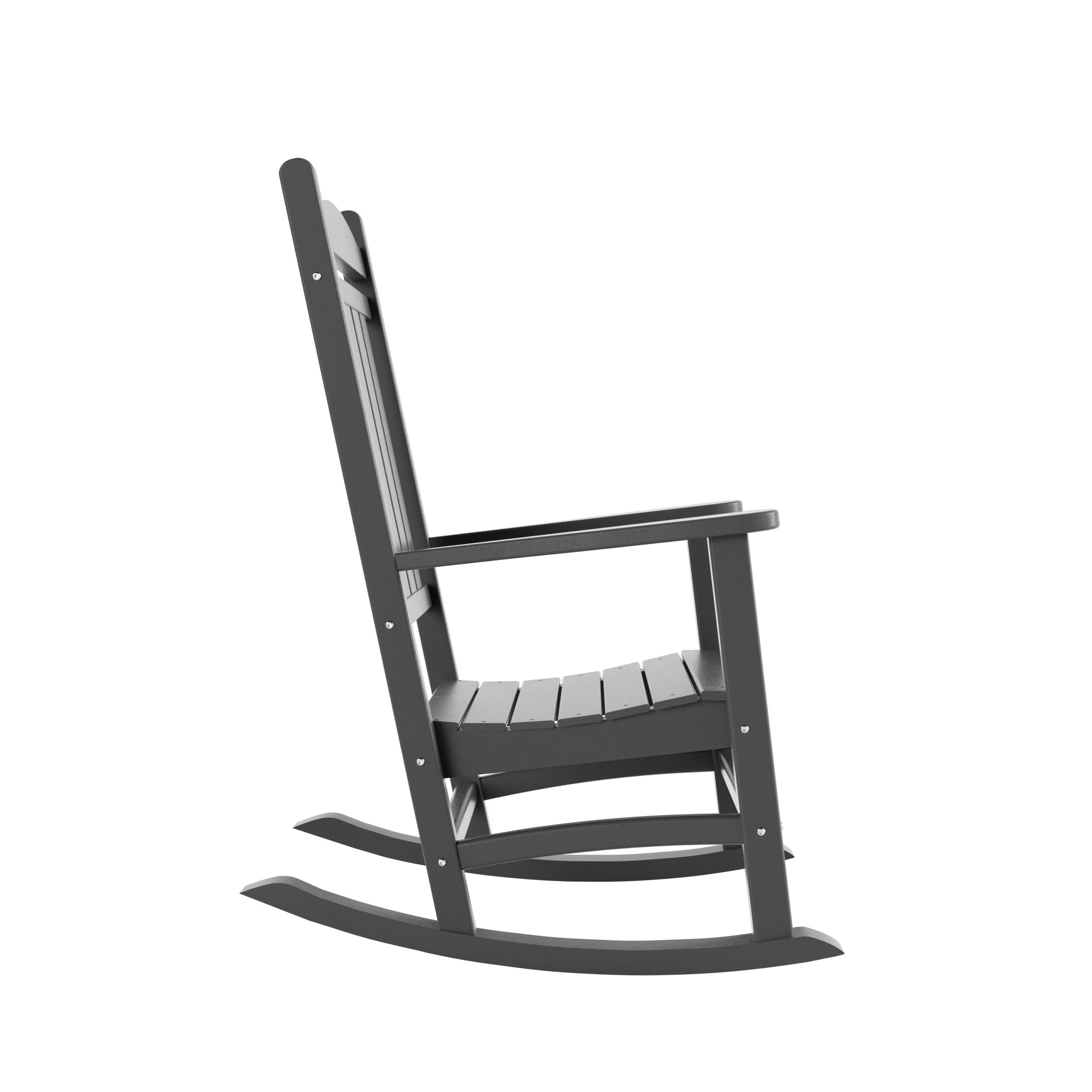 Laguna Classic Gray HDPE Eco-Friendly Outdoor Rocking Chair
