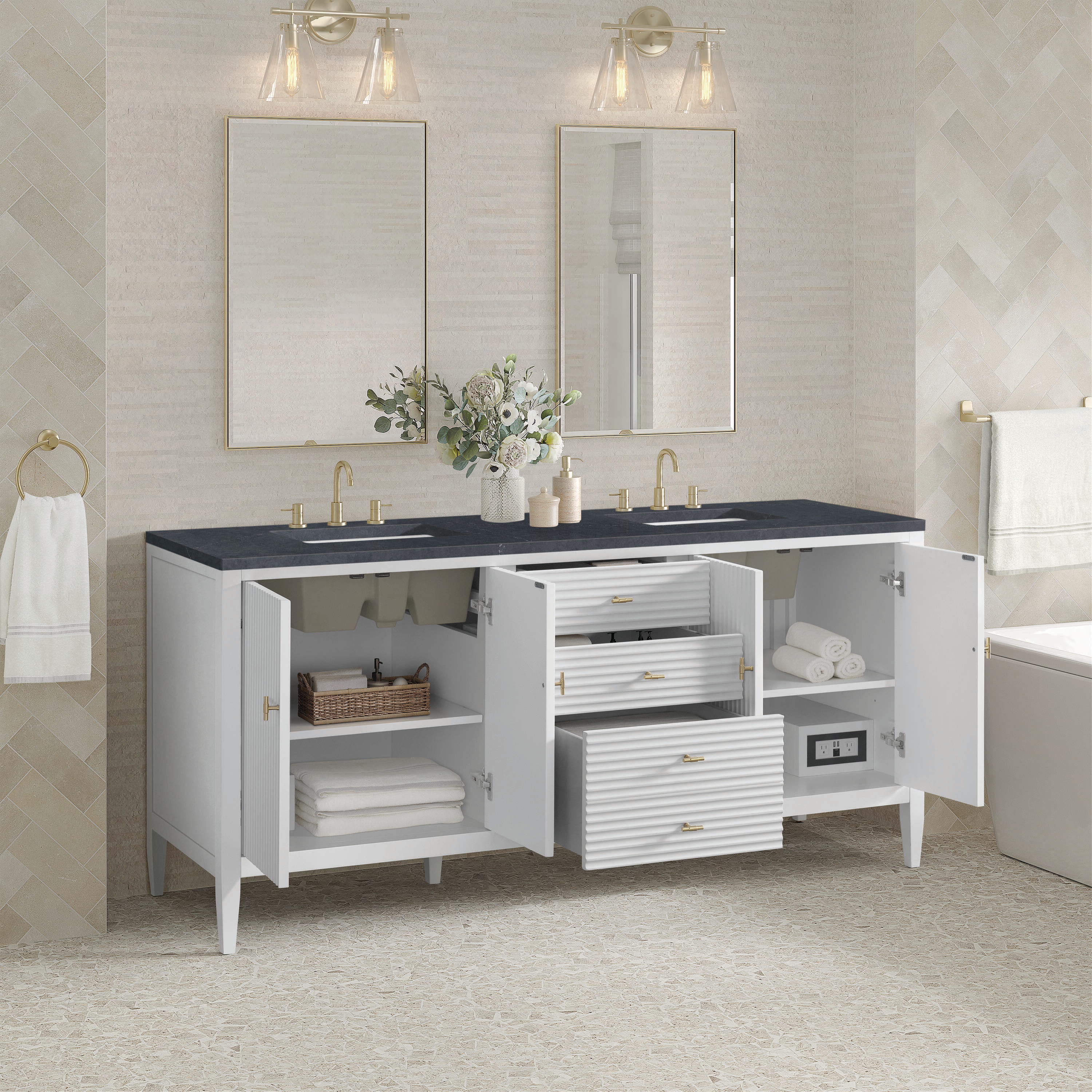 James Martin Vanities 485-V72-BW-3CSP Bath-Vanity-Combo - View #4