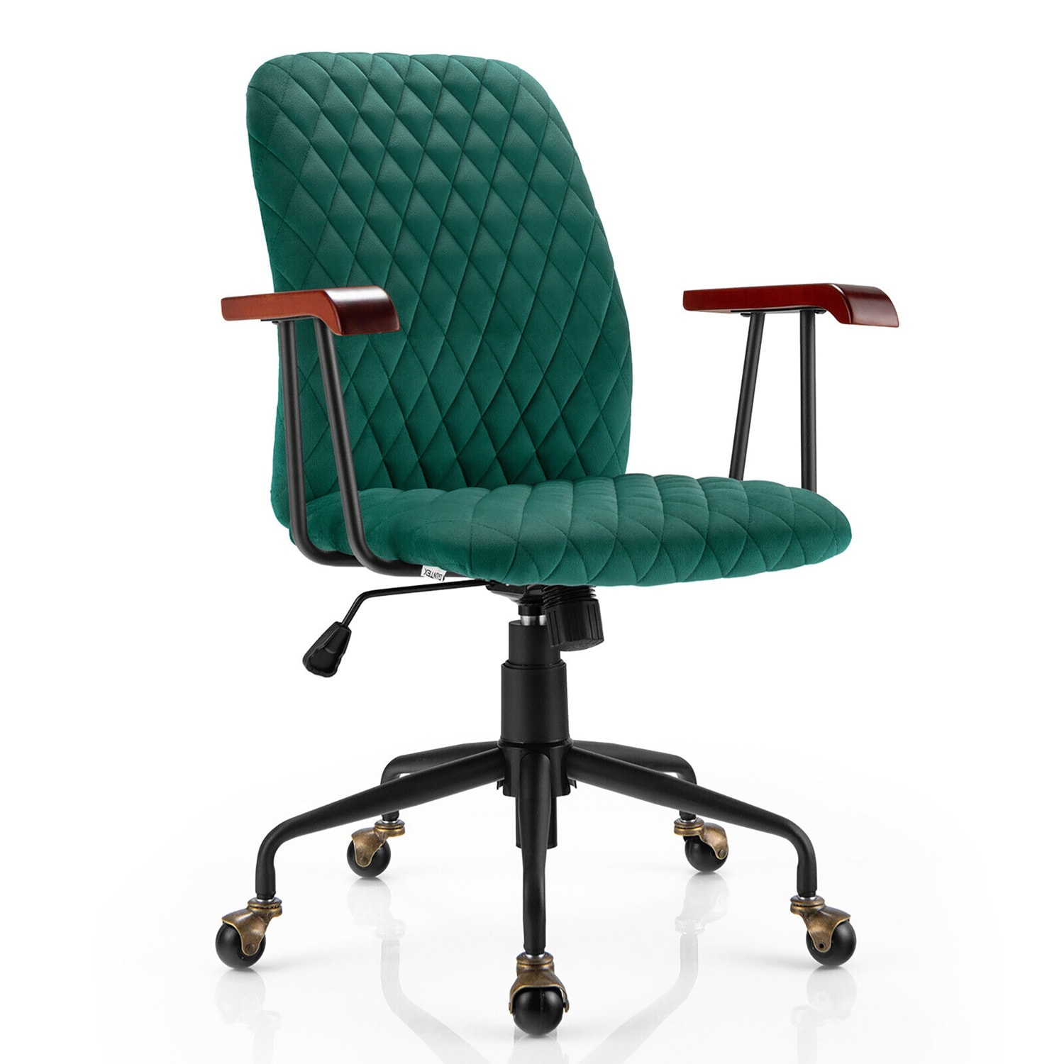Task Project By Js Costway Velvet Home Office Chair Swivel Adjustable Task Chair with ...