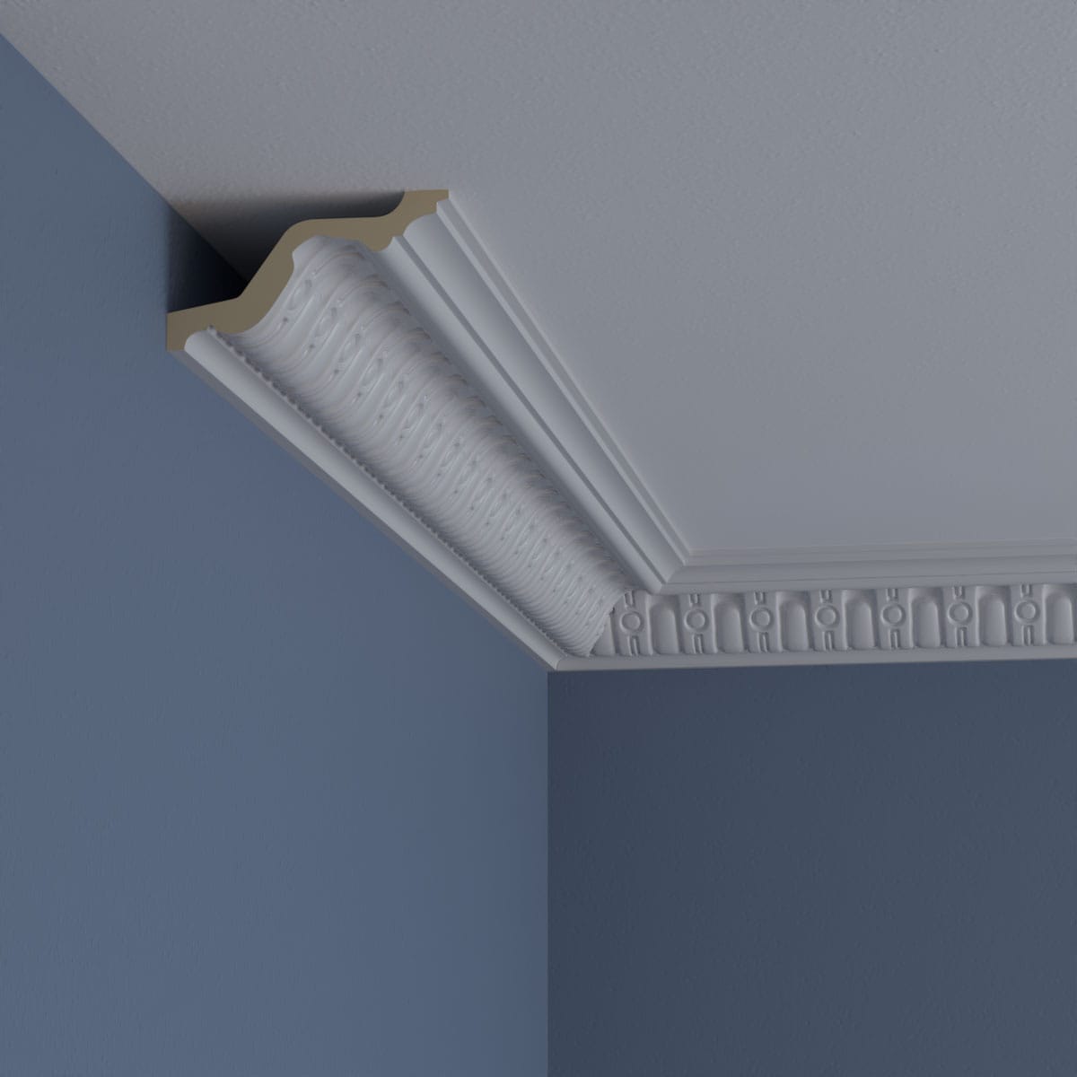 Primed Polyurethane Sequential Crown Moulding 94.5"