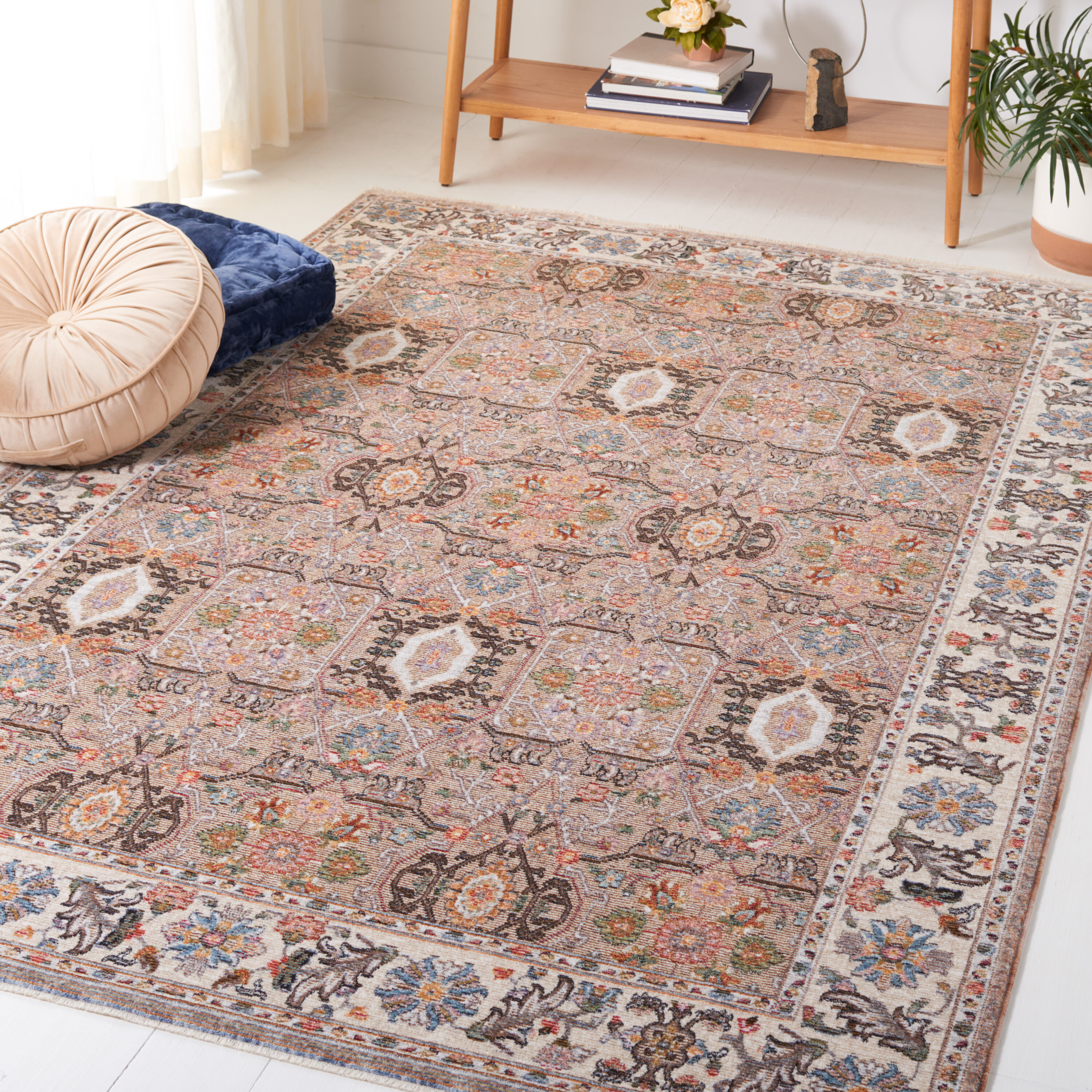 Crimson 242B Beige Ivory 5ft x 7ft Medium Rectangle Rug