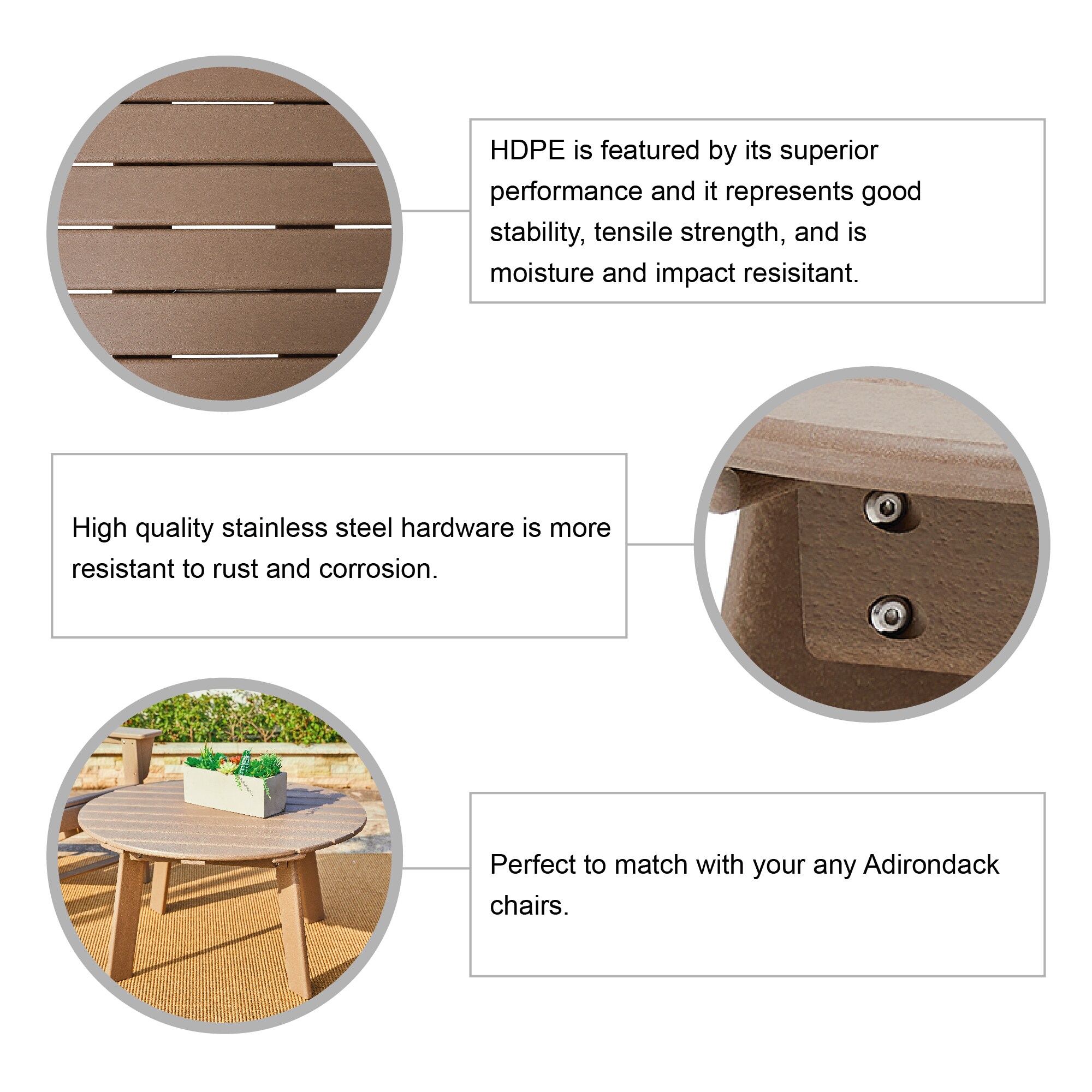 Glitzhome 2022200027 Patio-Tables - View #3