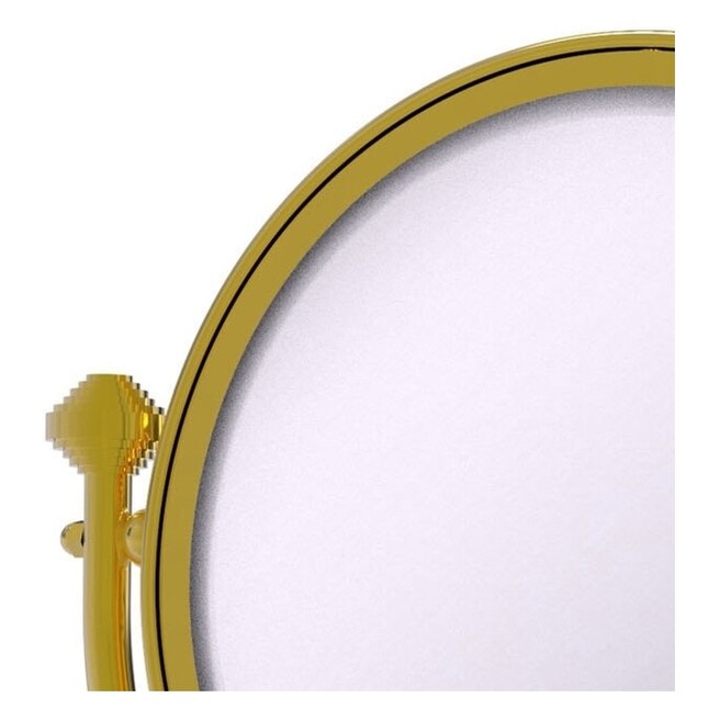 Allied Brass Southbeach 8-in x 16-in Polished Brass Double-Sided Magnifying Wall-Mounted Vanity Mirror Allied Brass Southbeach 8-in x 16-in Polished Brass Double-Sided Magnifying Wall-Mounted Vanity Mirror