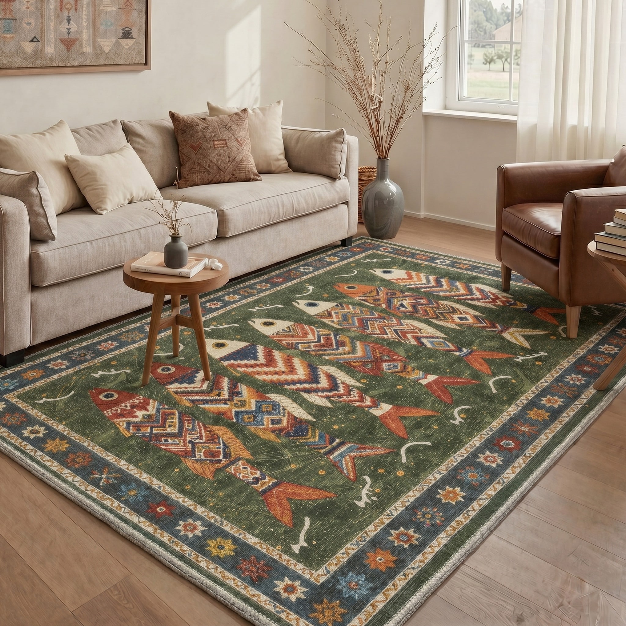 BAVNI ARB3254-TEALBLOO-2X3 rugs - View #5
