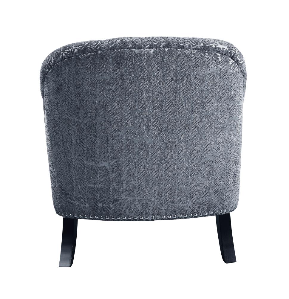ACME FURNITURE Gaura Vintage Pattern Gray Velvet Accent Chair at Lowes.com