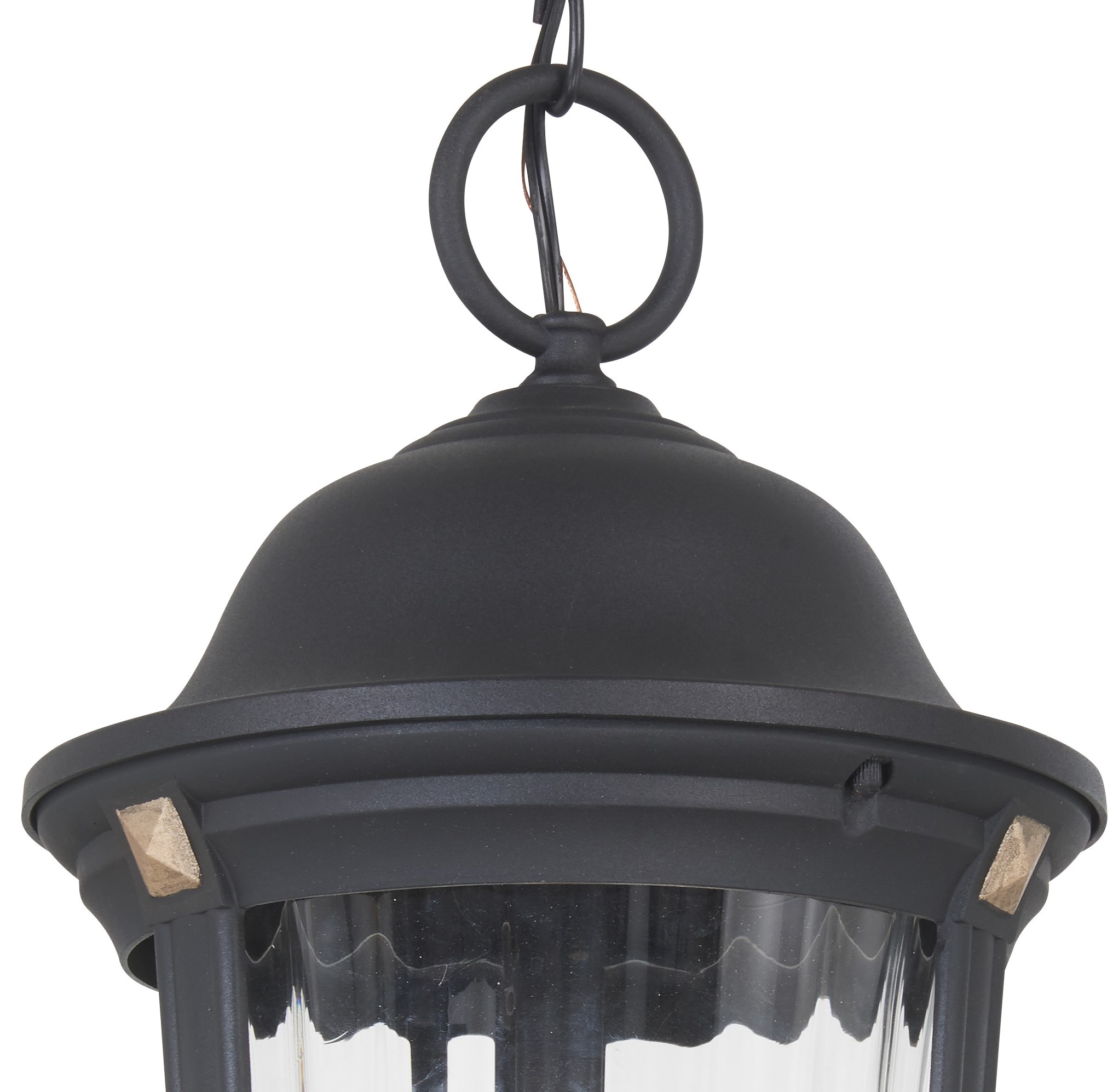 Peale Street 20" Sand Coal and Gold Outdoor Hanging Light