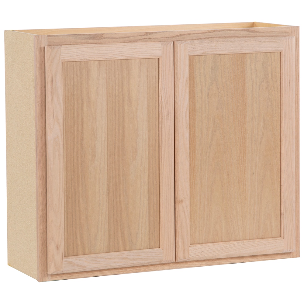 Project Source 36-in W x 30-in H x 12-in D Natural Unfinished Oak Door ...