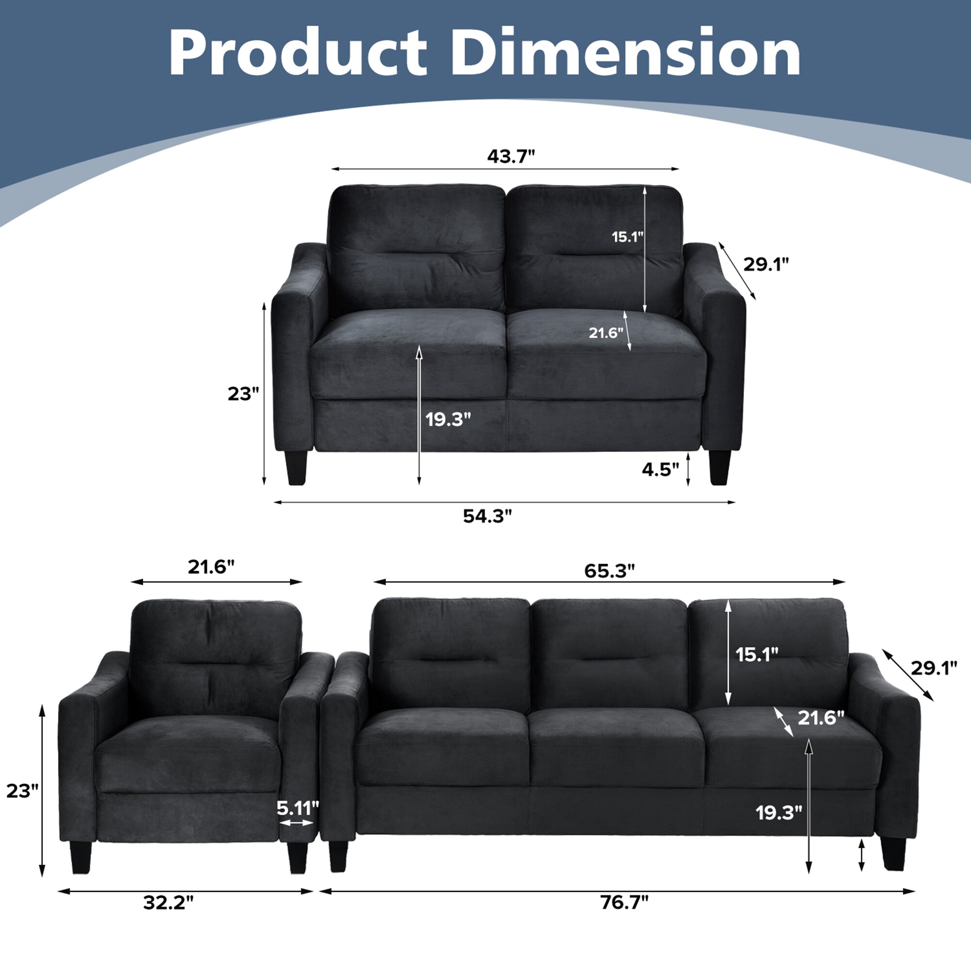 Bybafun YD2300004 Living-Room-Sets - View #3