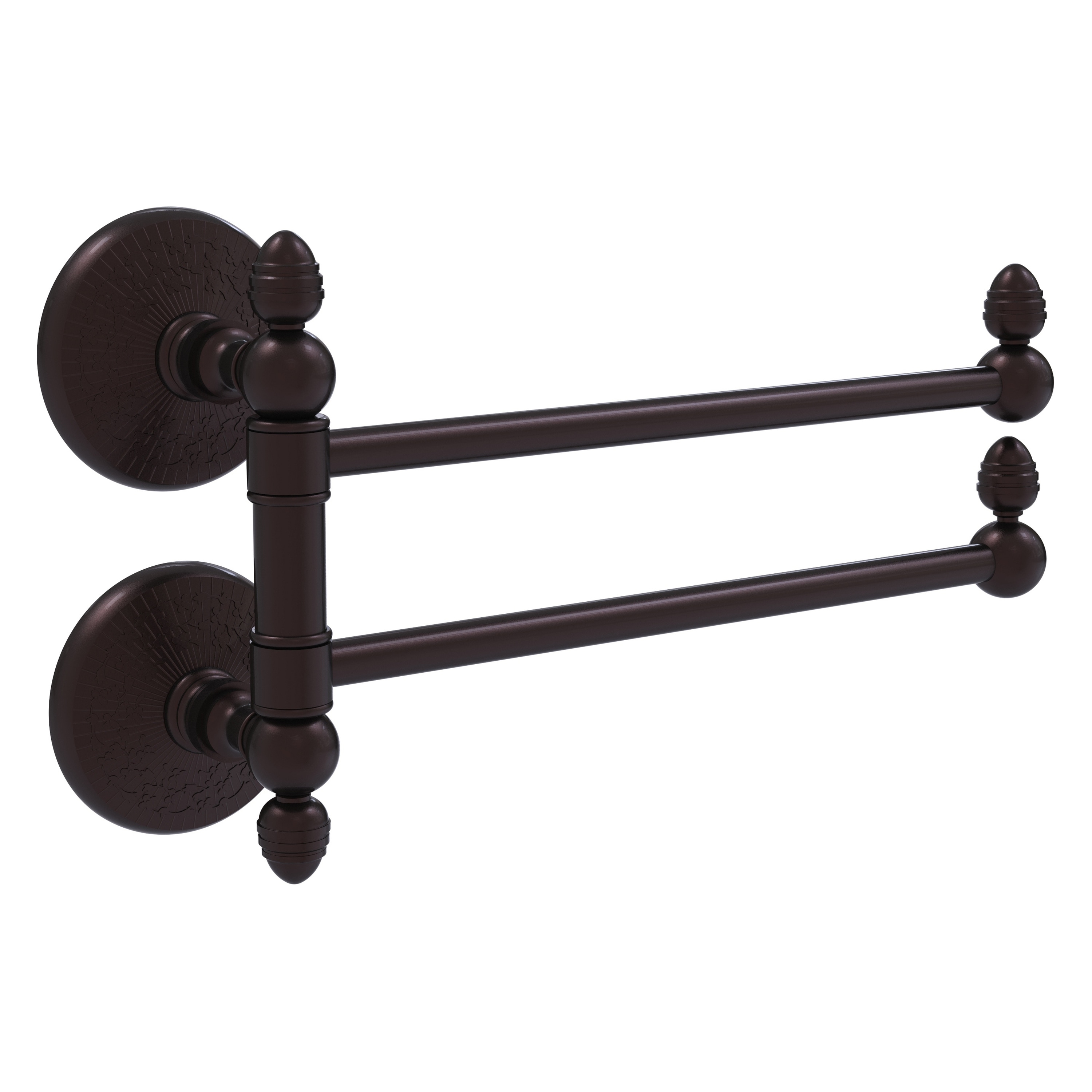 Allied Brass MC-GTB-2-ABZ Monte Carlo 12-in double Antique Bronze Wall mount Double Towel Bar