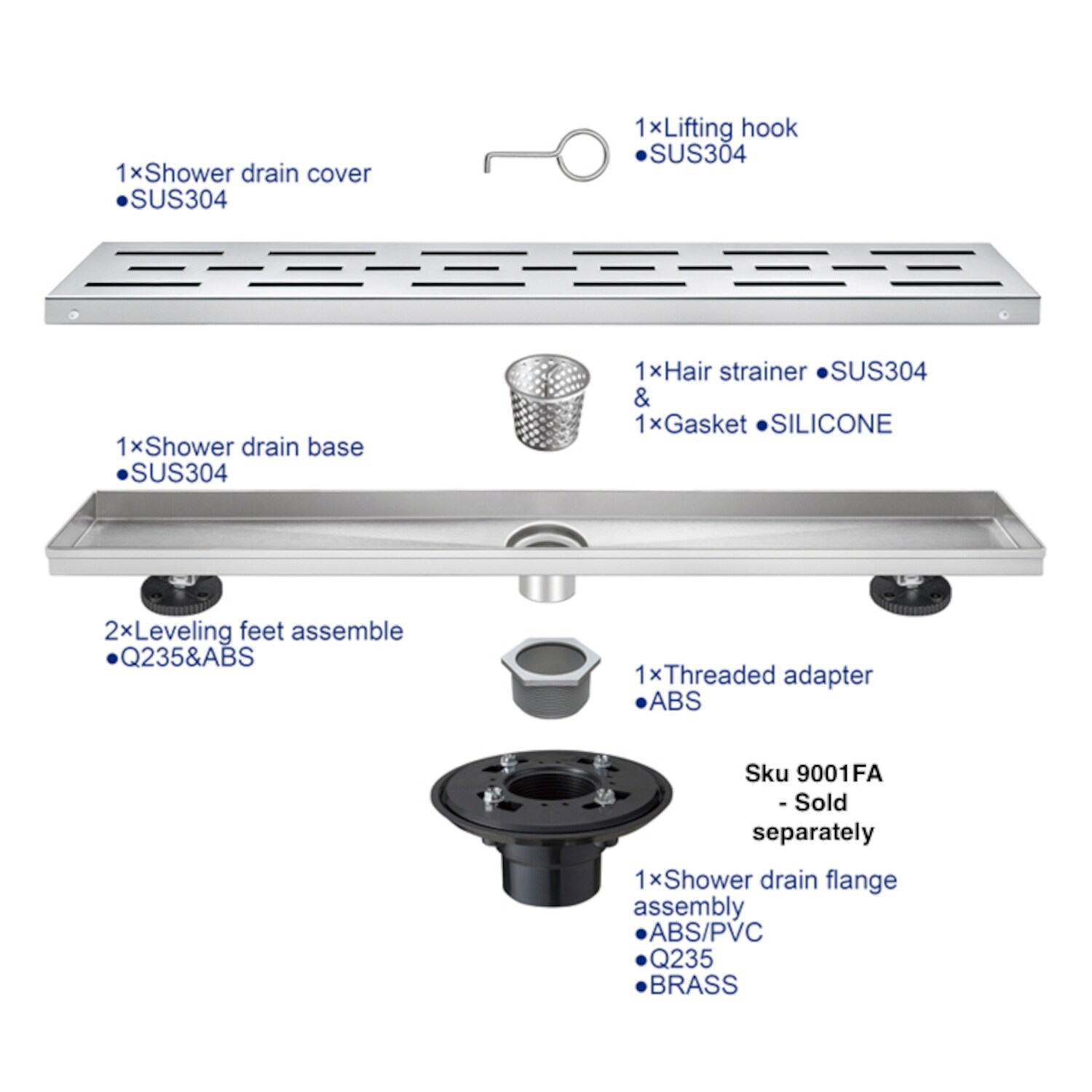 ELEGANTE DRAIN COLLECTION KD01A101-48 Drains-Flanges - View #6