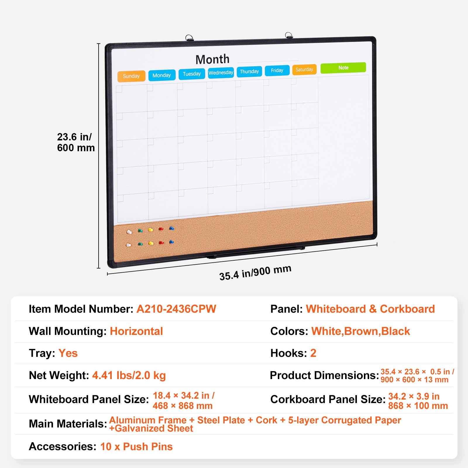 SVOPES SVOPESRMB36X209036V0 Dry-Erase-Bulletin-Boards - View #8