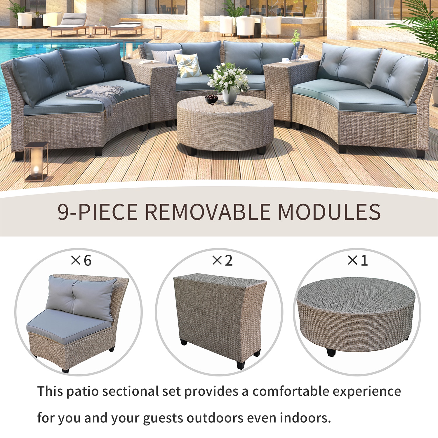SINOFURN SYA020117GY Patio-Conversation-Sets - View #8