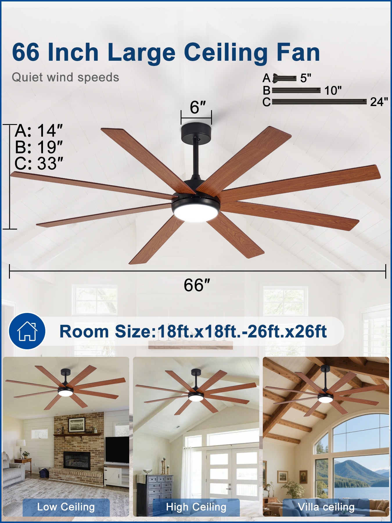 Depuley WS-FPZ197-66C-WC-LW Ceiling-Fans - View #5