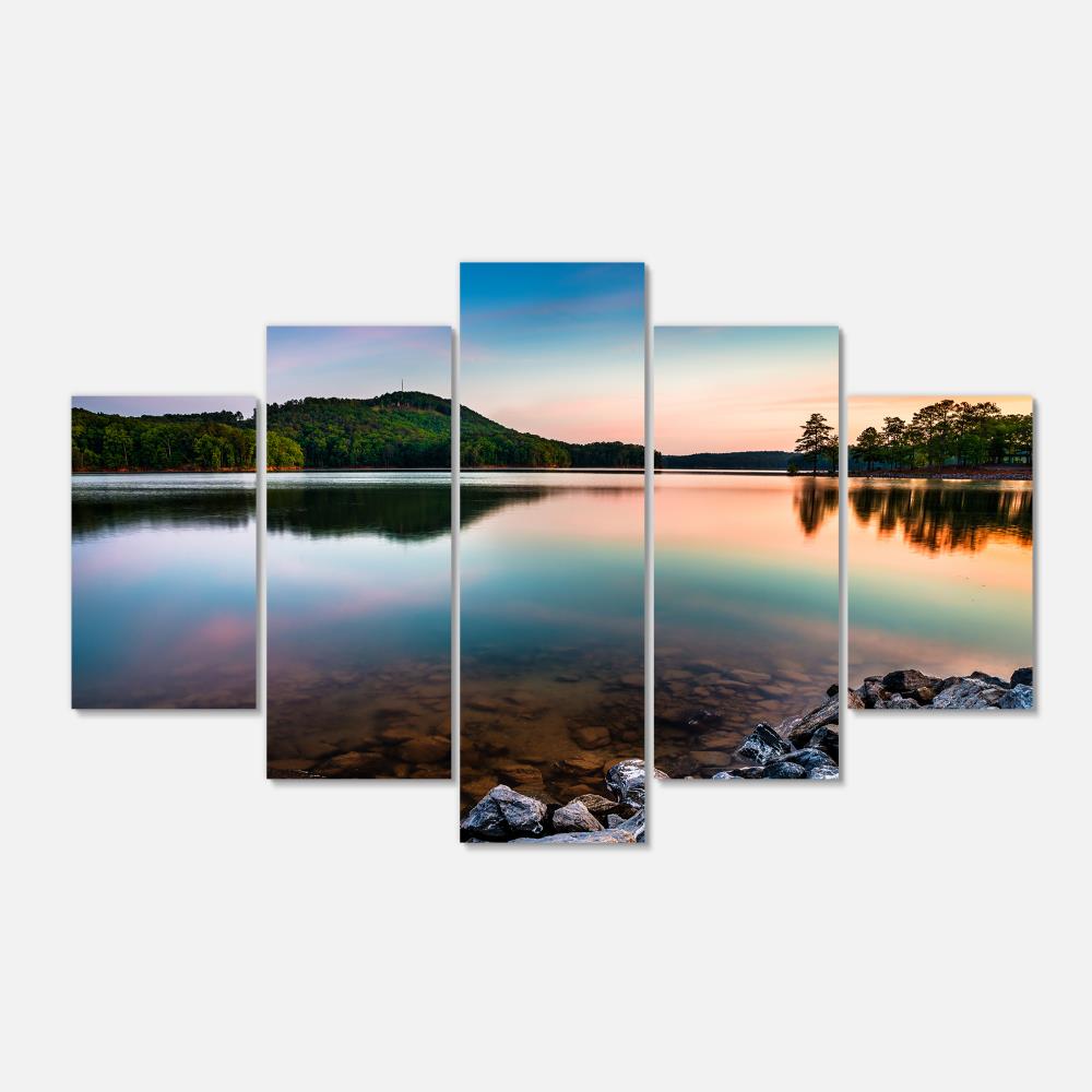 Designart 32-in H x 60-in W Landscape Print on Canvas in the Wall Art ...