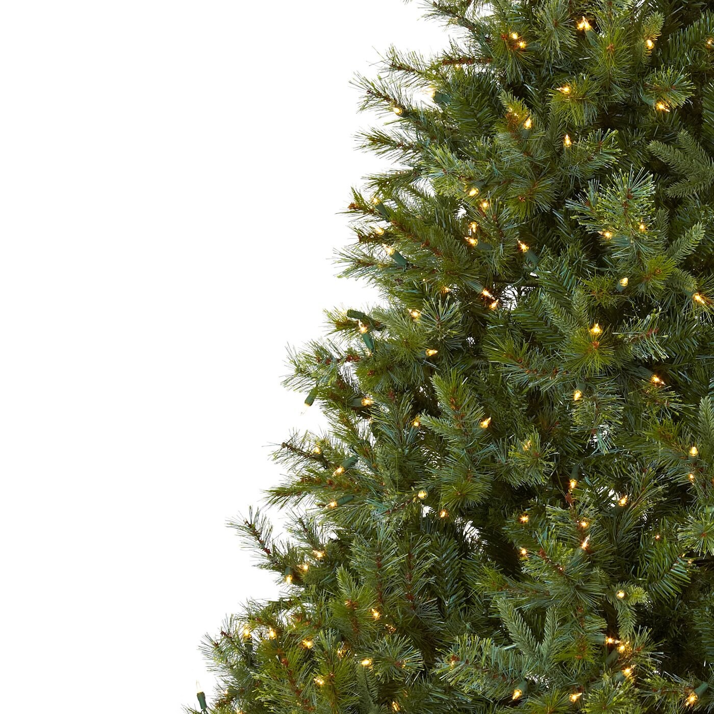 7.5' Green Pine Artificial Christmas Tree with Clear Lights