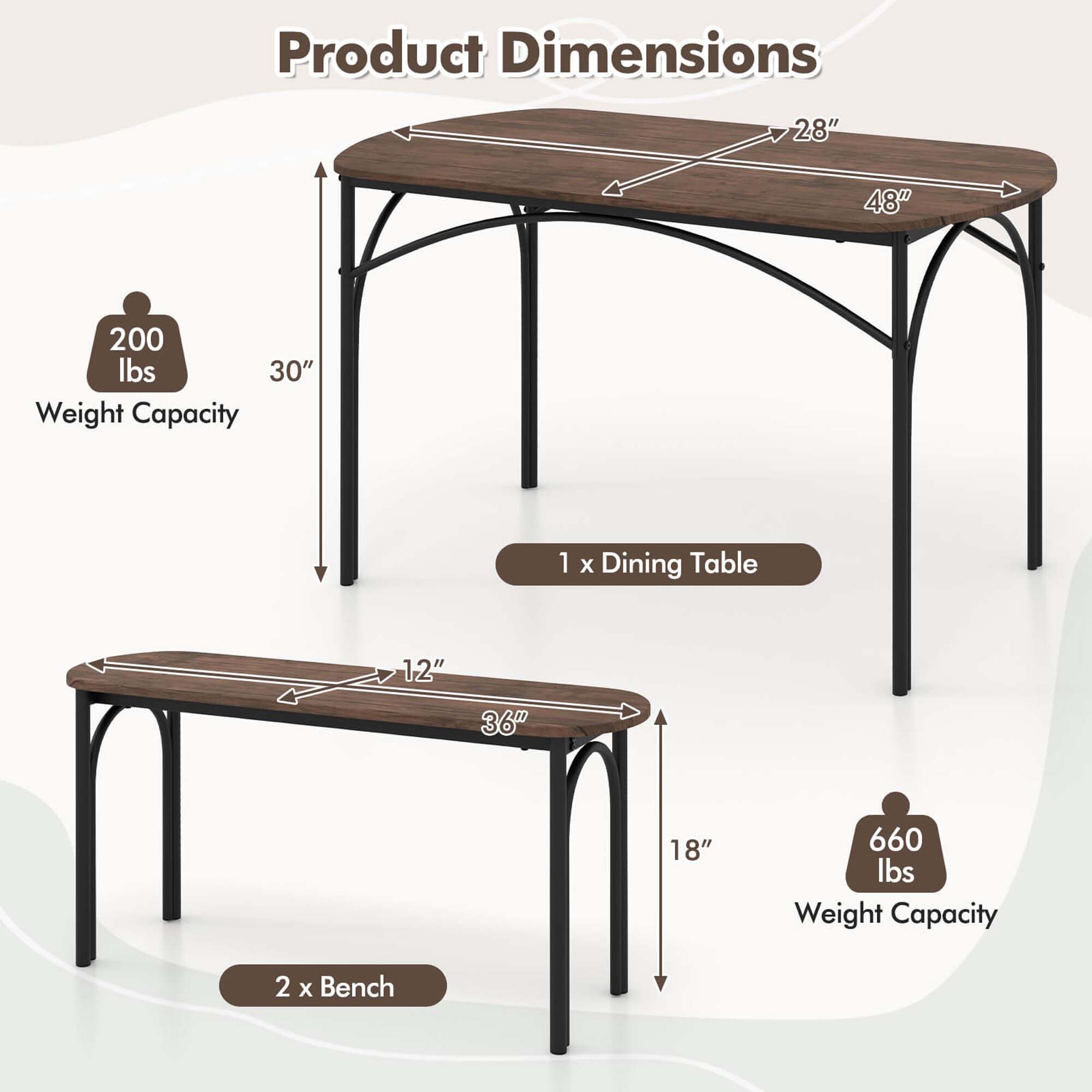 Costway HCST02476 Patio-Dining-Sets - View #2