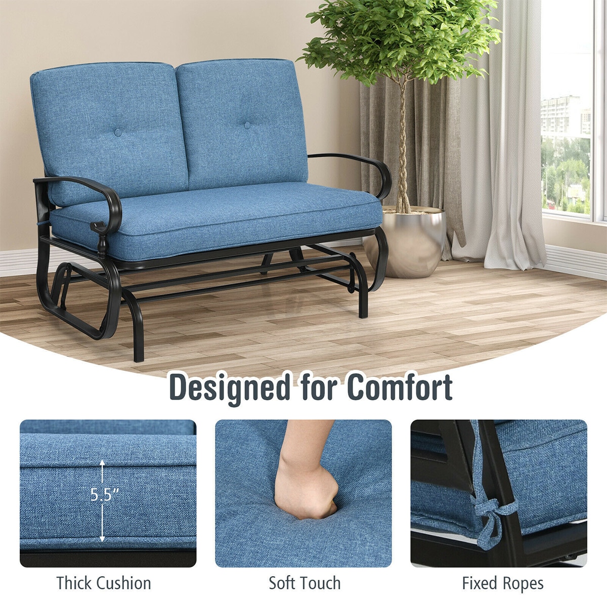 WELLFOR TDJ10178NY Patio-Chairs - View #3