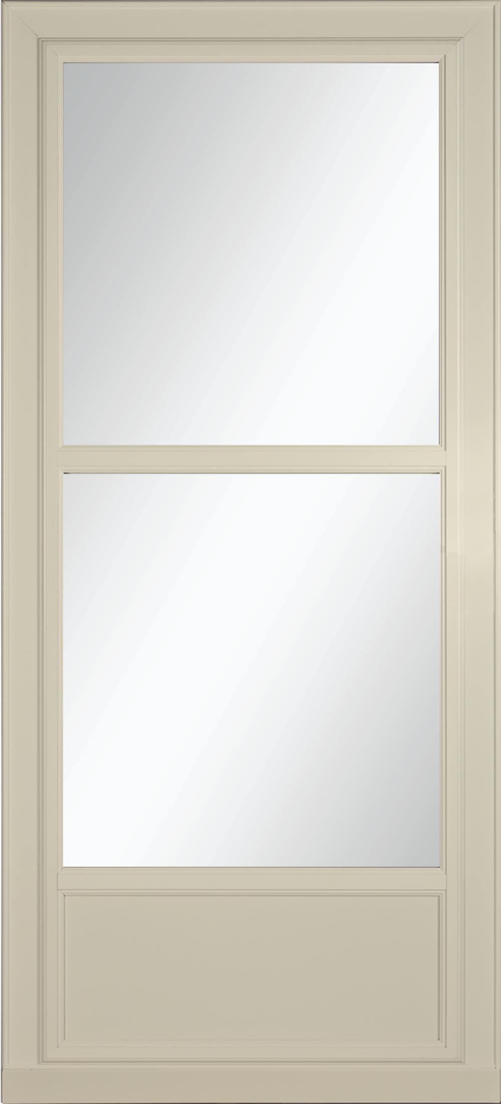 Tradewinds Selection 32-in x 81-in Almond Mid-view Retractable Screen Aluminum Storm Door in Off-White | - LARSON 14606081