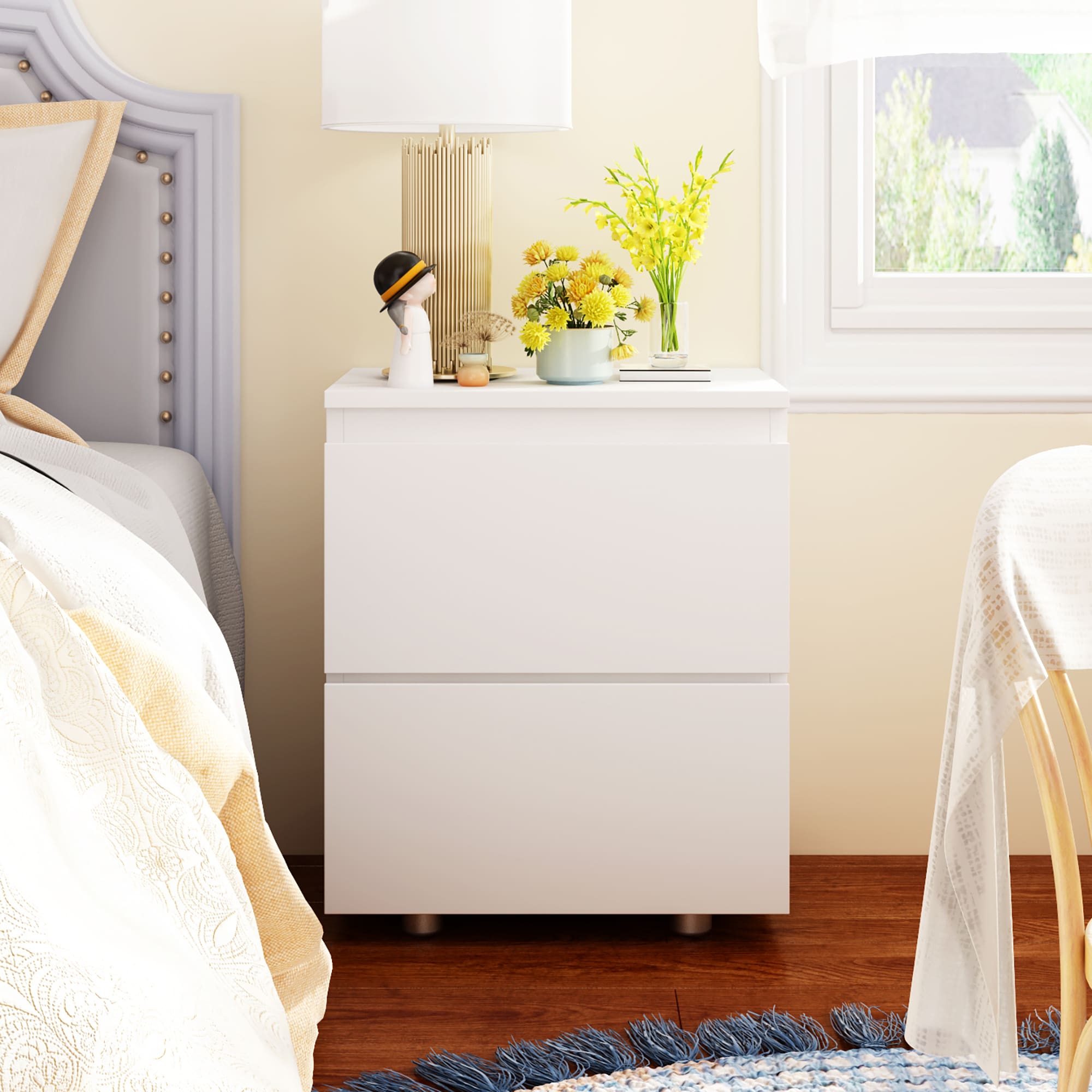 FUFU GAGA White Nightstand LJY KF200150 01