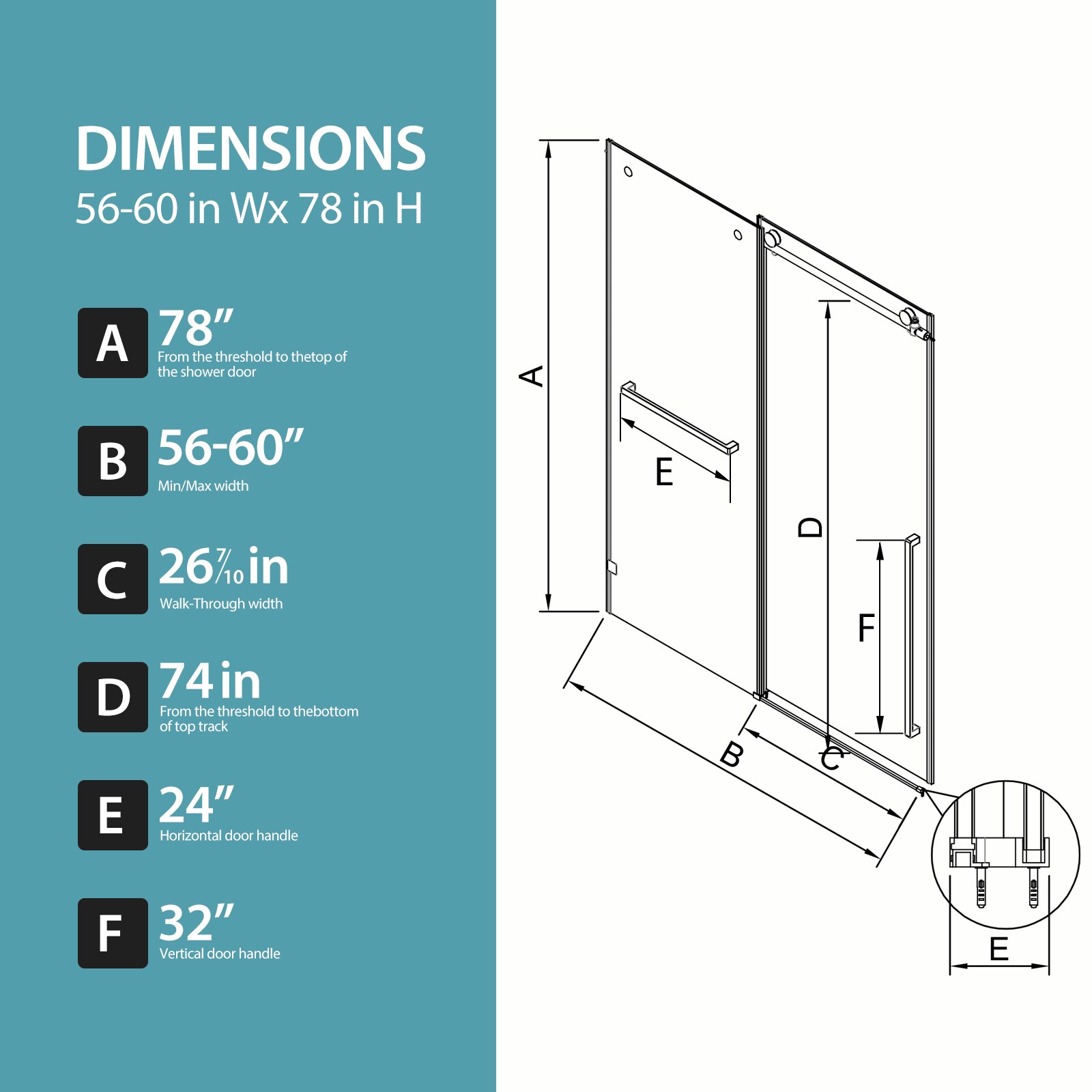 LOVMOR SF-X-W3377S00004 Shower-Doors - View #3