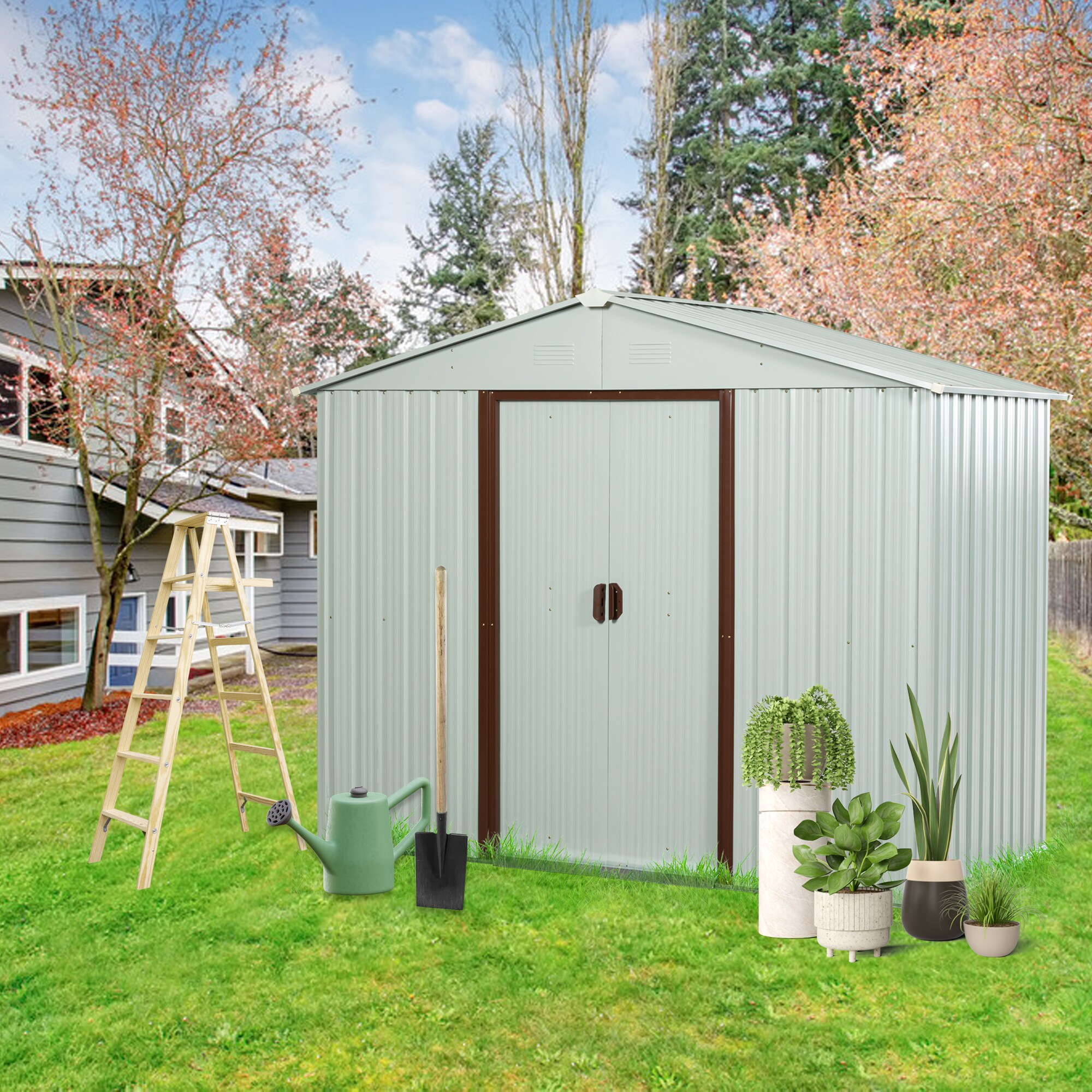 Kahomvis WWC-QP211-38 Metal-Storage-Buildings-Sheds - View #5