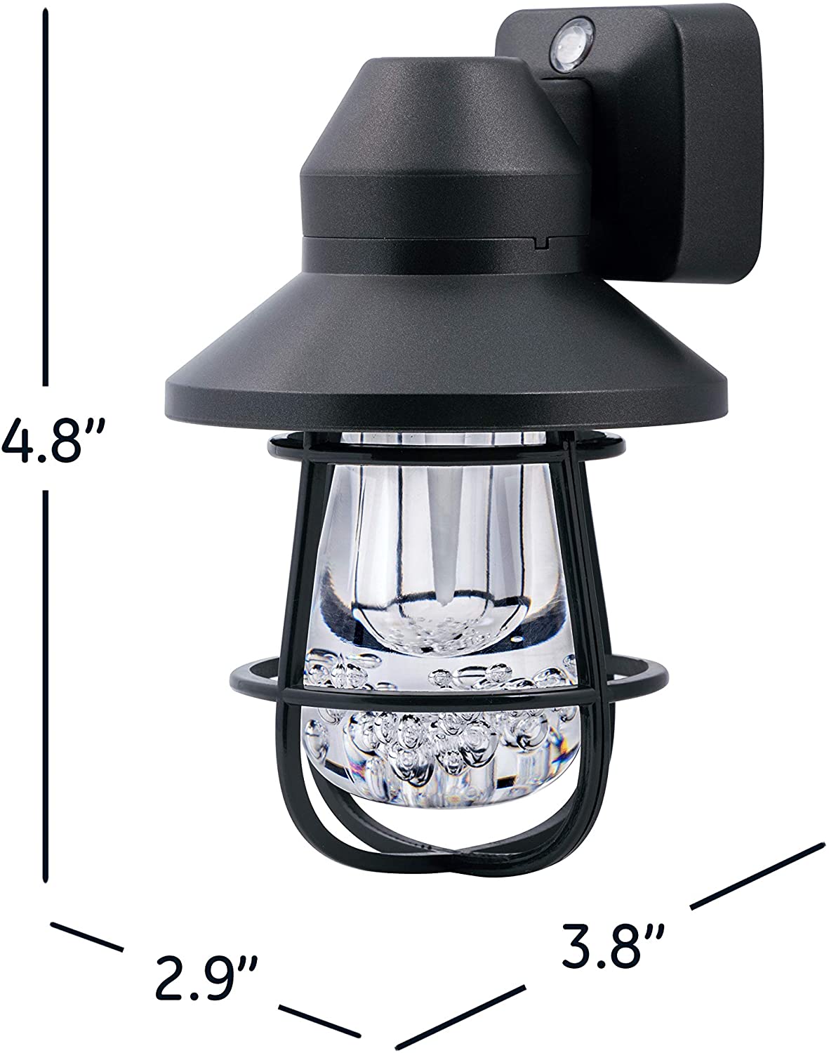 Black Vintage LED Night Light with Dusk to Dawn Sensor, 2 Pack